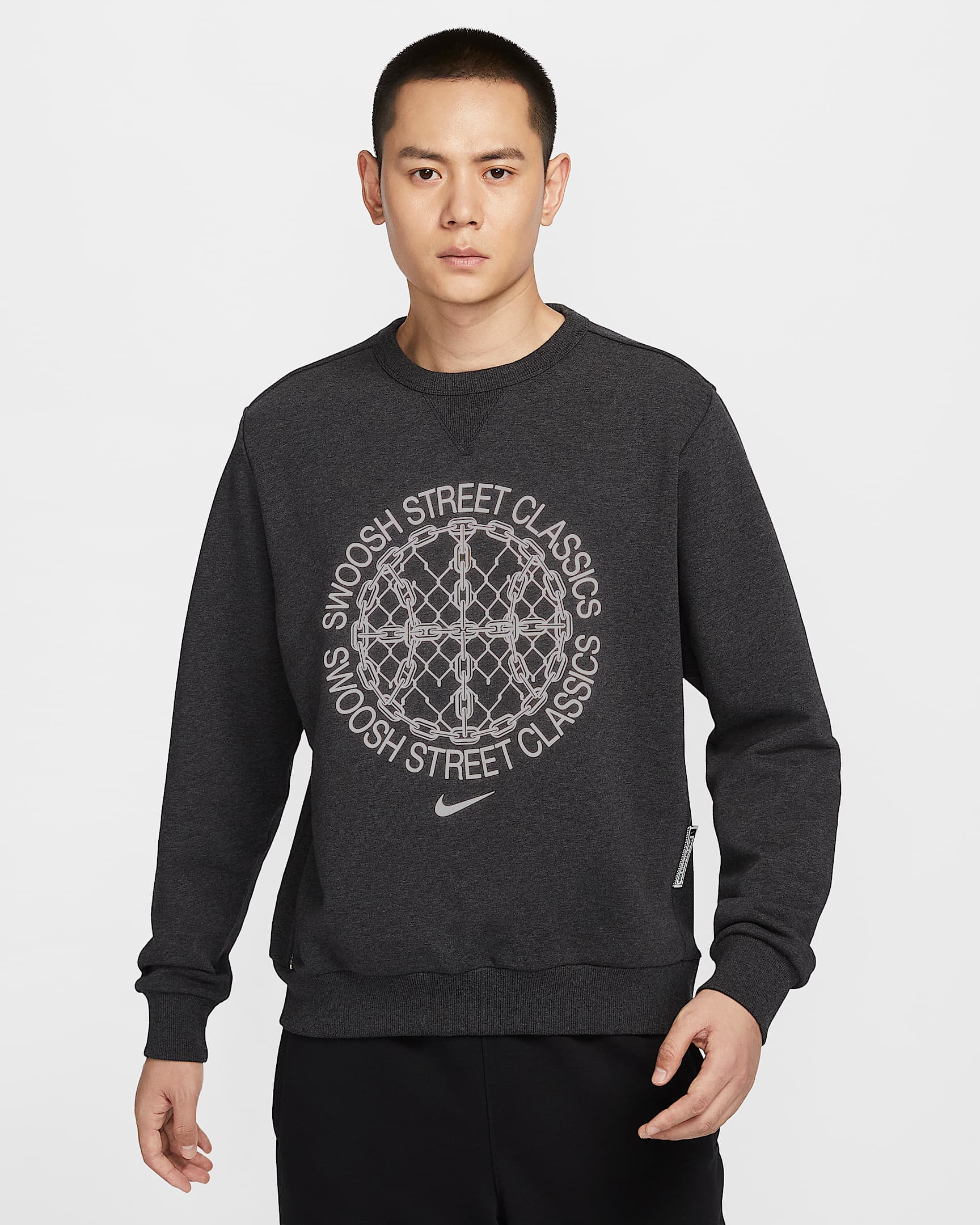 Nike Standard Issue Dri-FIT 男子速干篮球圆领运动衫 - 黑/调色/淡象牙白