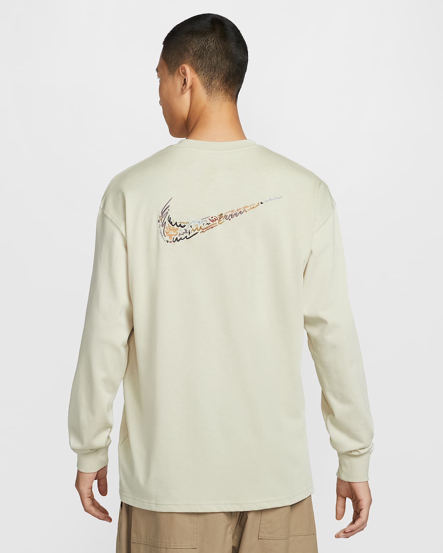 Nike Sportswear 男子长袖T恤 - 浅卡其