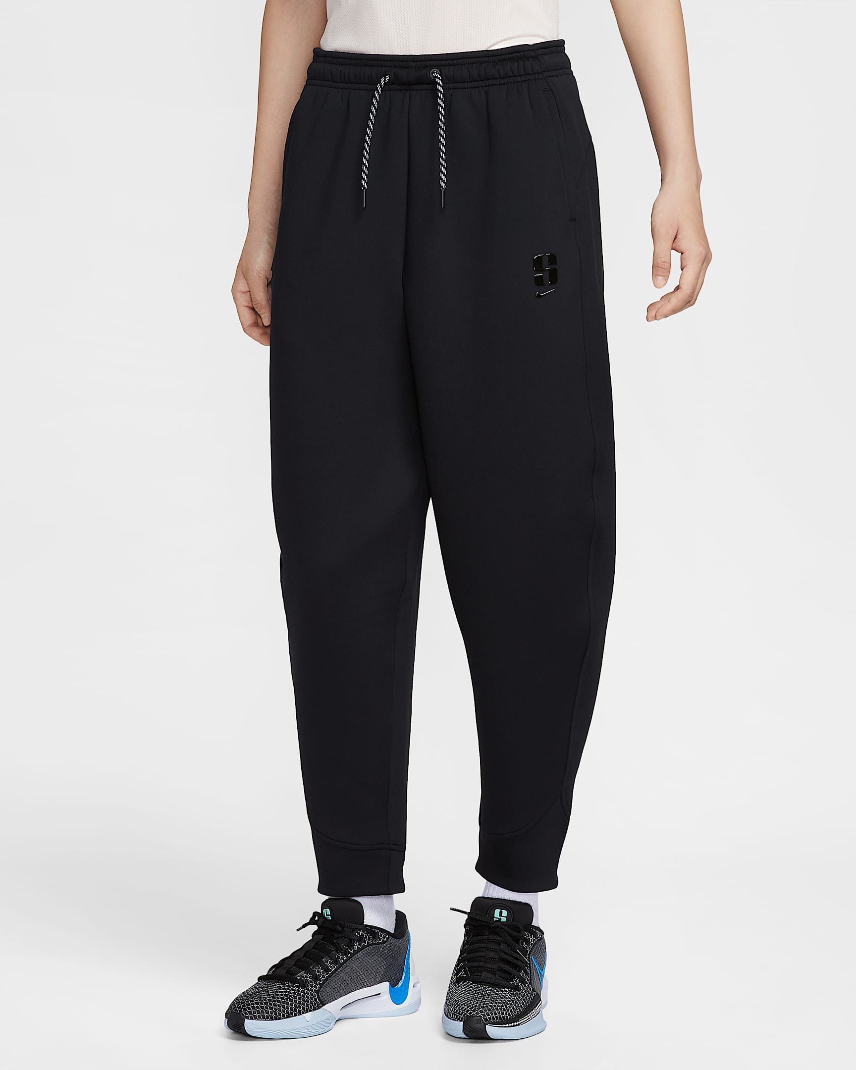 Sabrina Dri-FIT 萨布丽娜女子速干宽松篮球长裤 - 黑/黑/黑