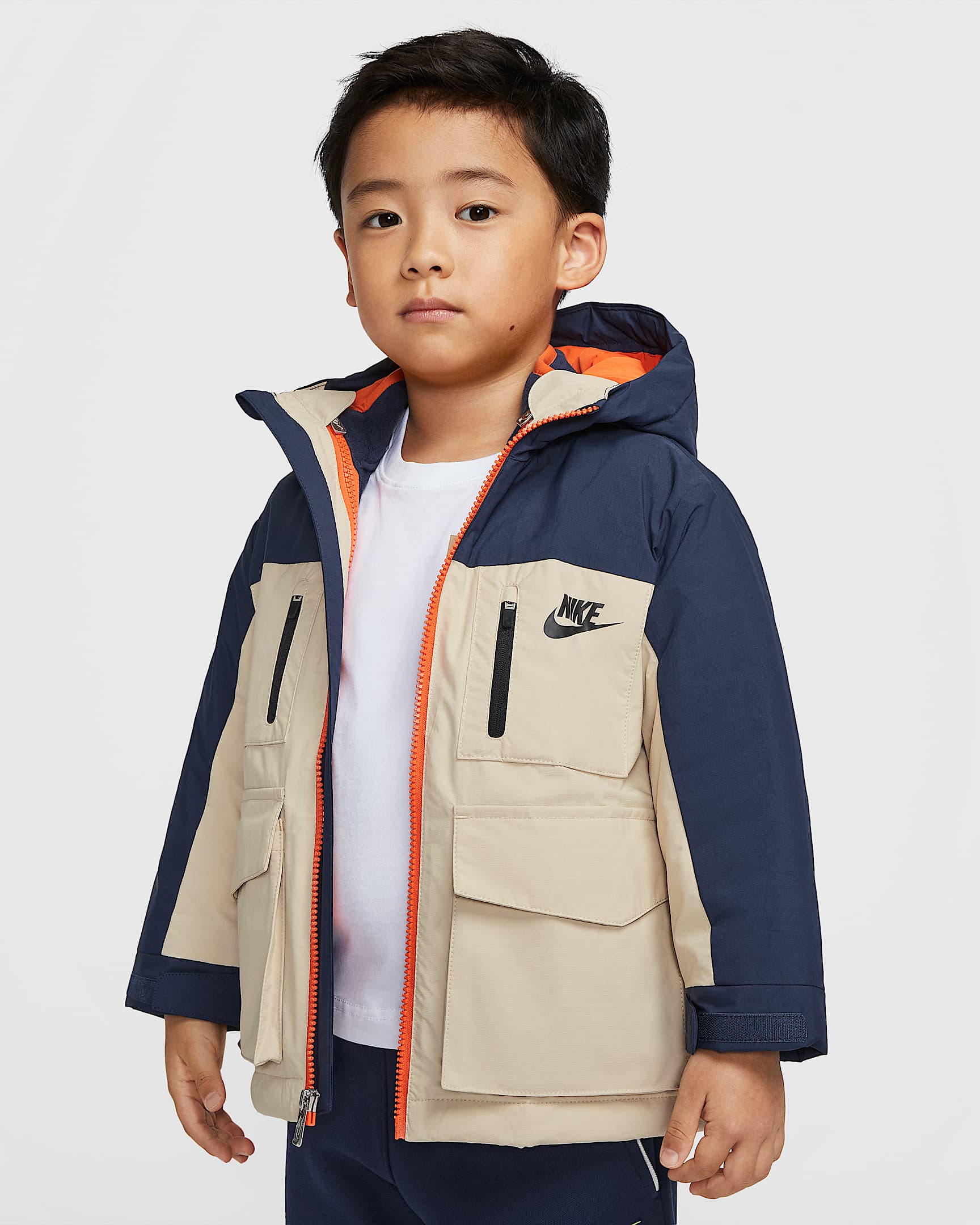 Nike 幼童拒水三合一两件套夹克 - 深藏青