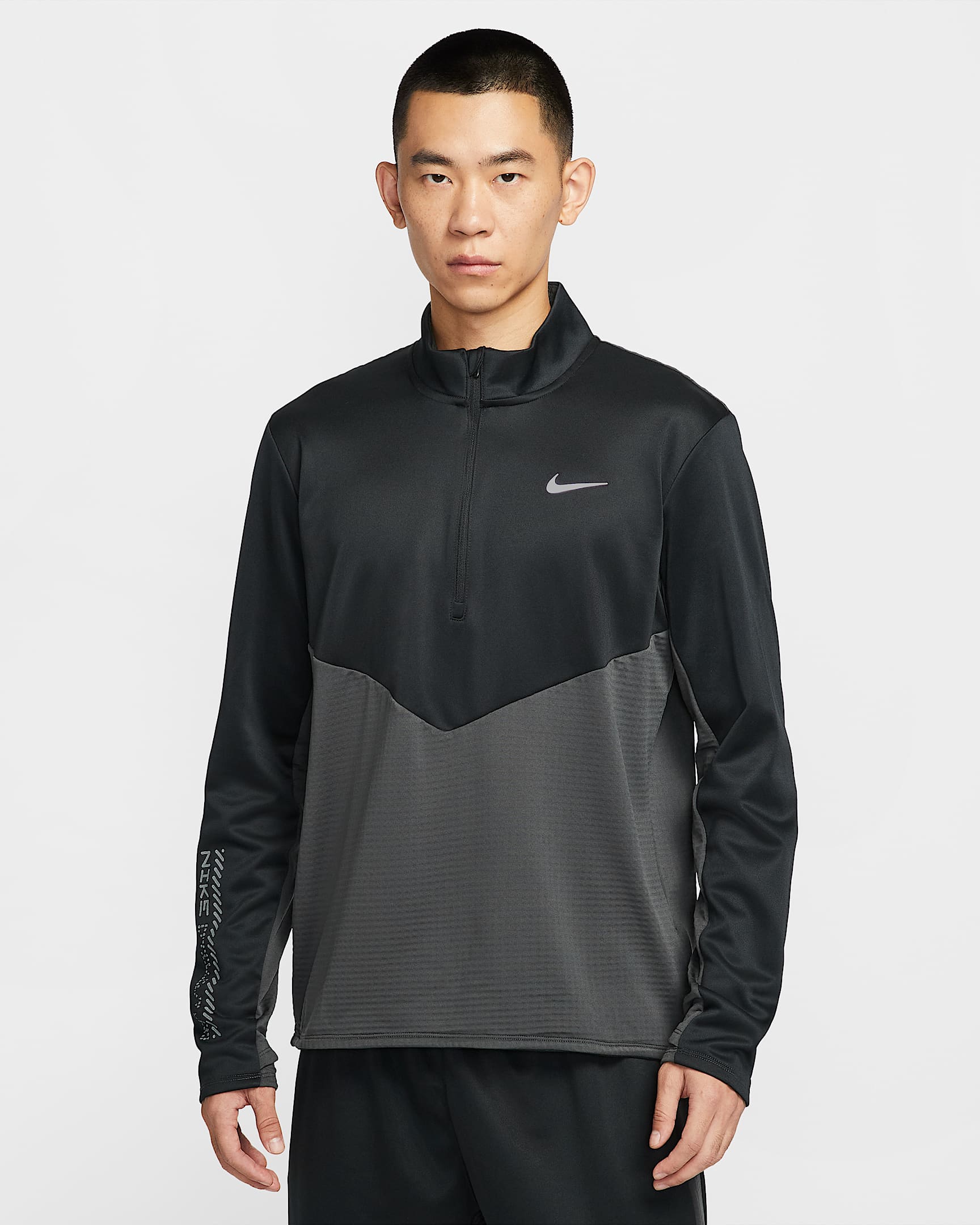 Nike Pacer 男子冬季款加绒跑步上衣 - 煤黑/黑