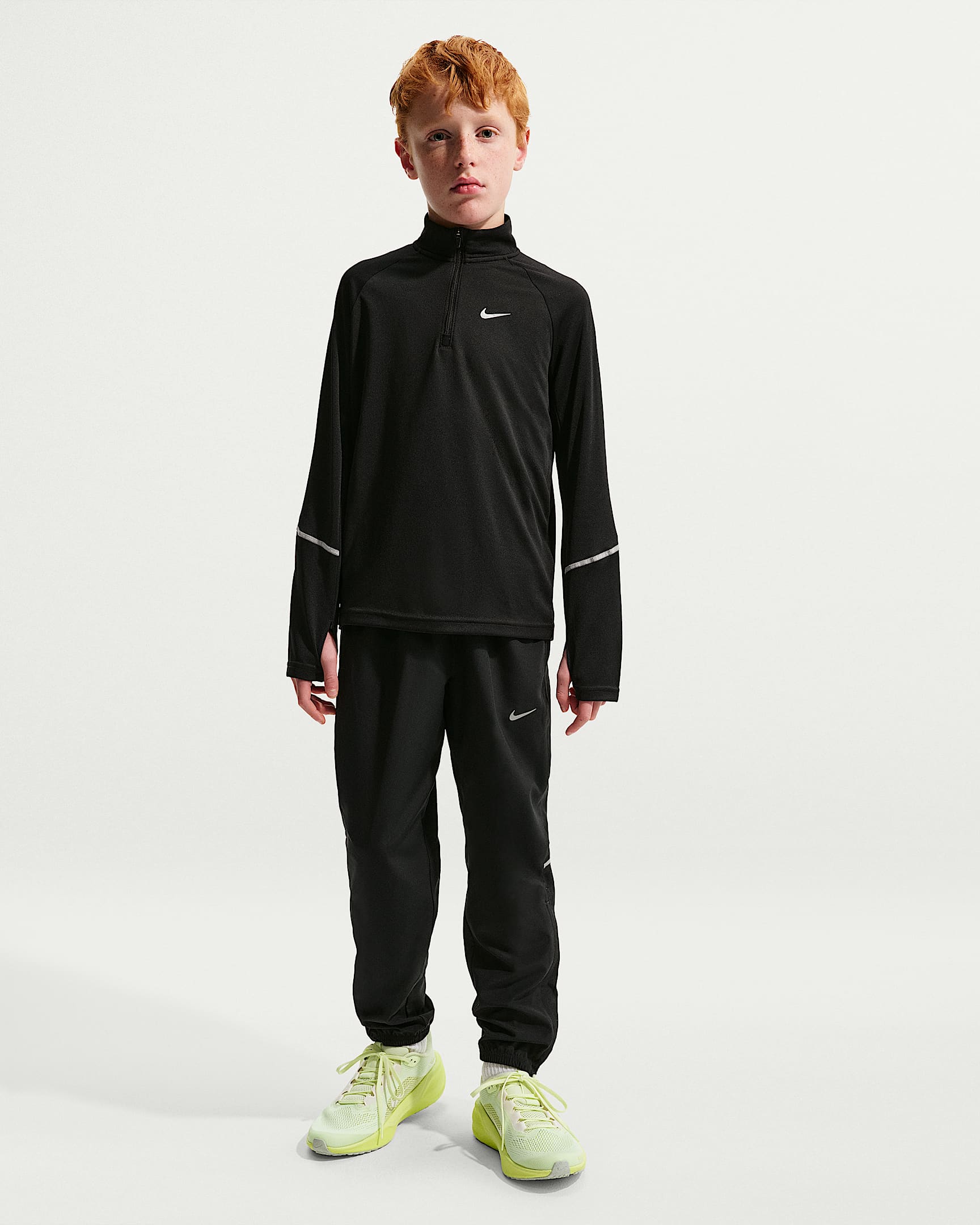 Nike Miler Dri-FIT 大童速干梭织长裤 - 黑