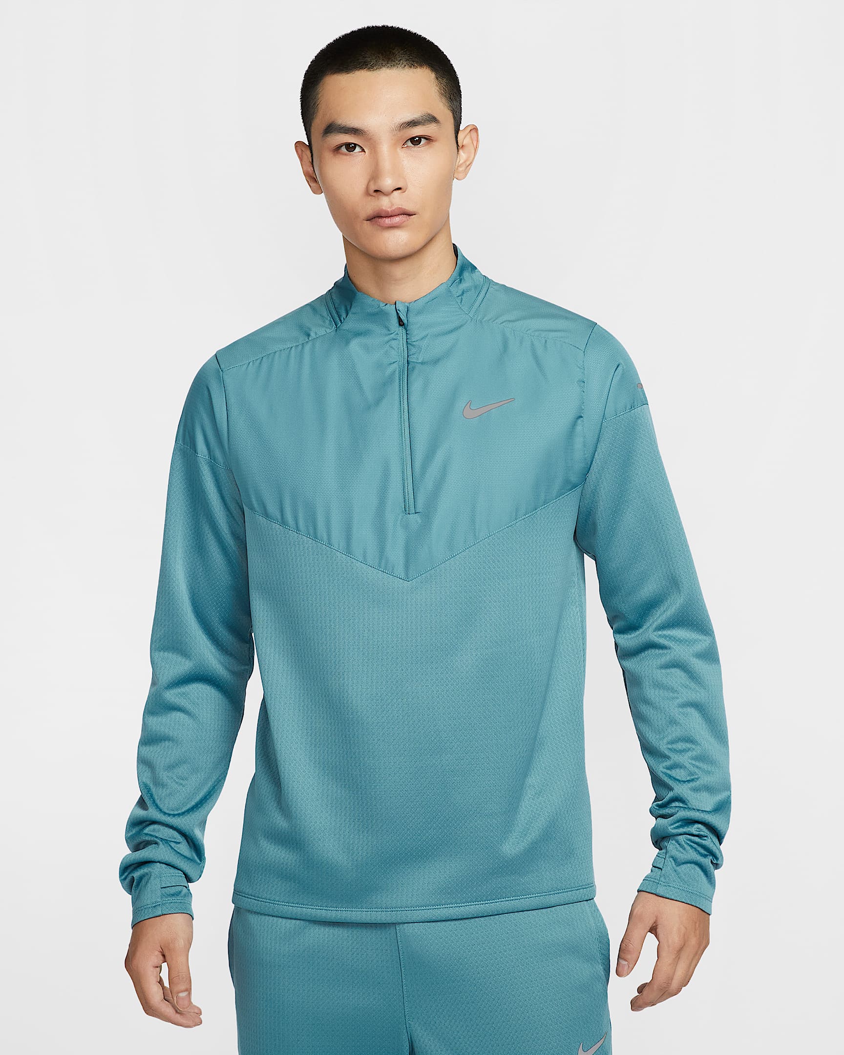 Nike Sphere Element Therma-FIT 男子拒水跑步上衣 - 烟灰蓝