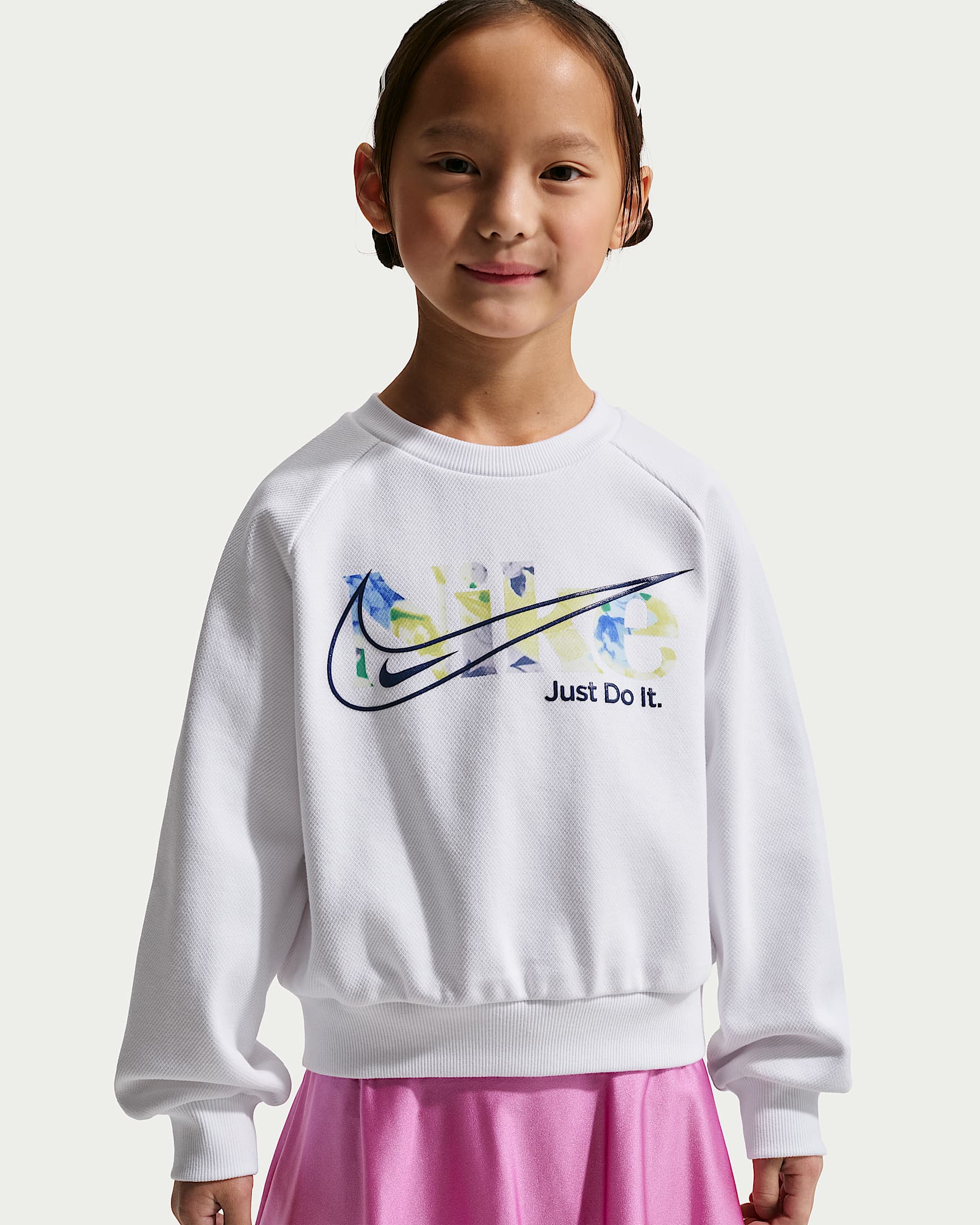 Nike Move With Nature 幼童圆领上衣 - 白色/蓝色/黄色/黑