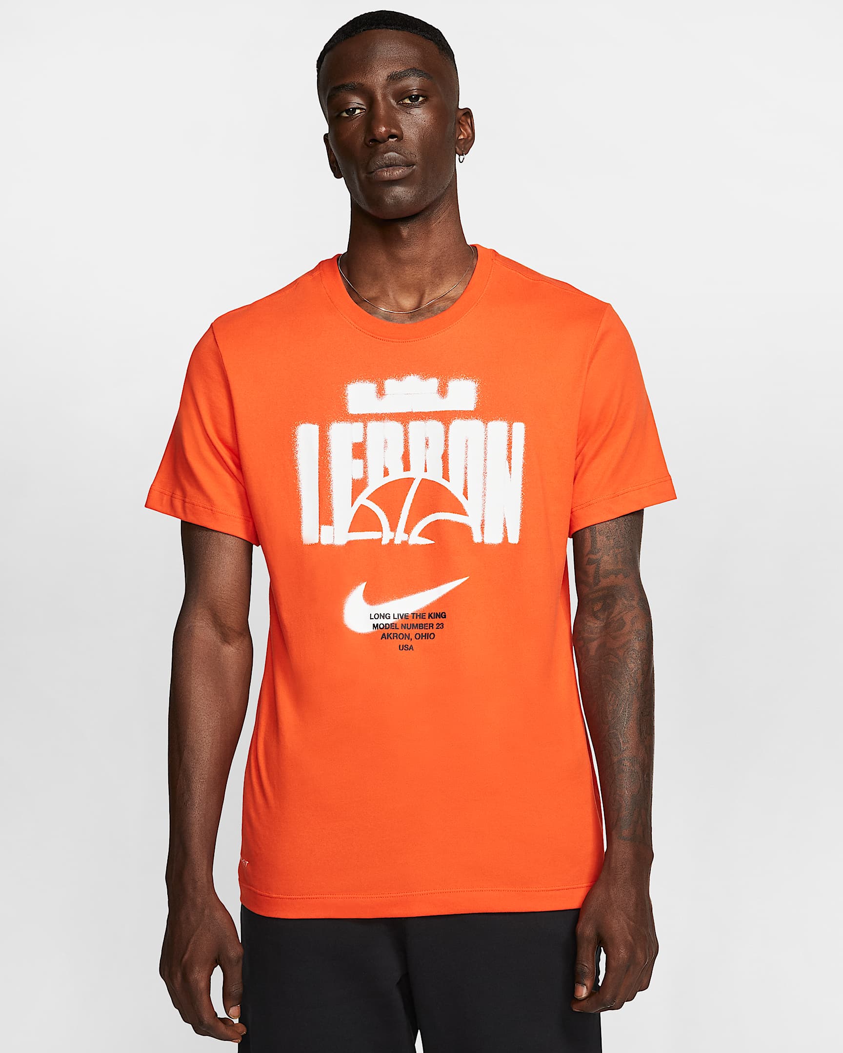 Nike Dri-FIT LeBron 男子篮球T恤 - 队橙/队橙