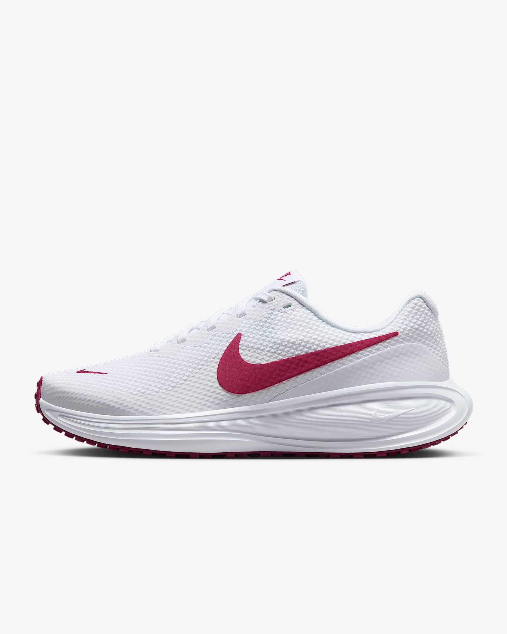 Nike Revolution 8 女子公路跑步鞋 - 白色/浅银灰/甜菜红