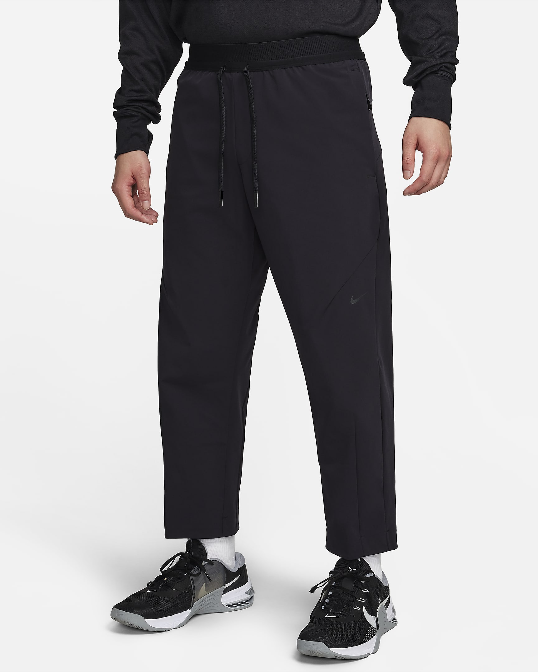 Nike A.P.S. Dri-FIT 男子速干梭织百搭长裤 - 黑/煤黑