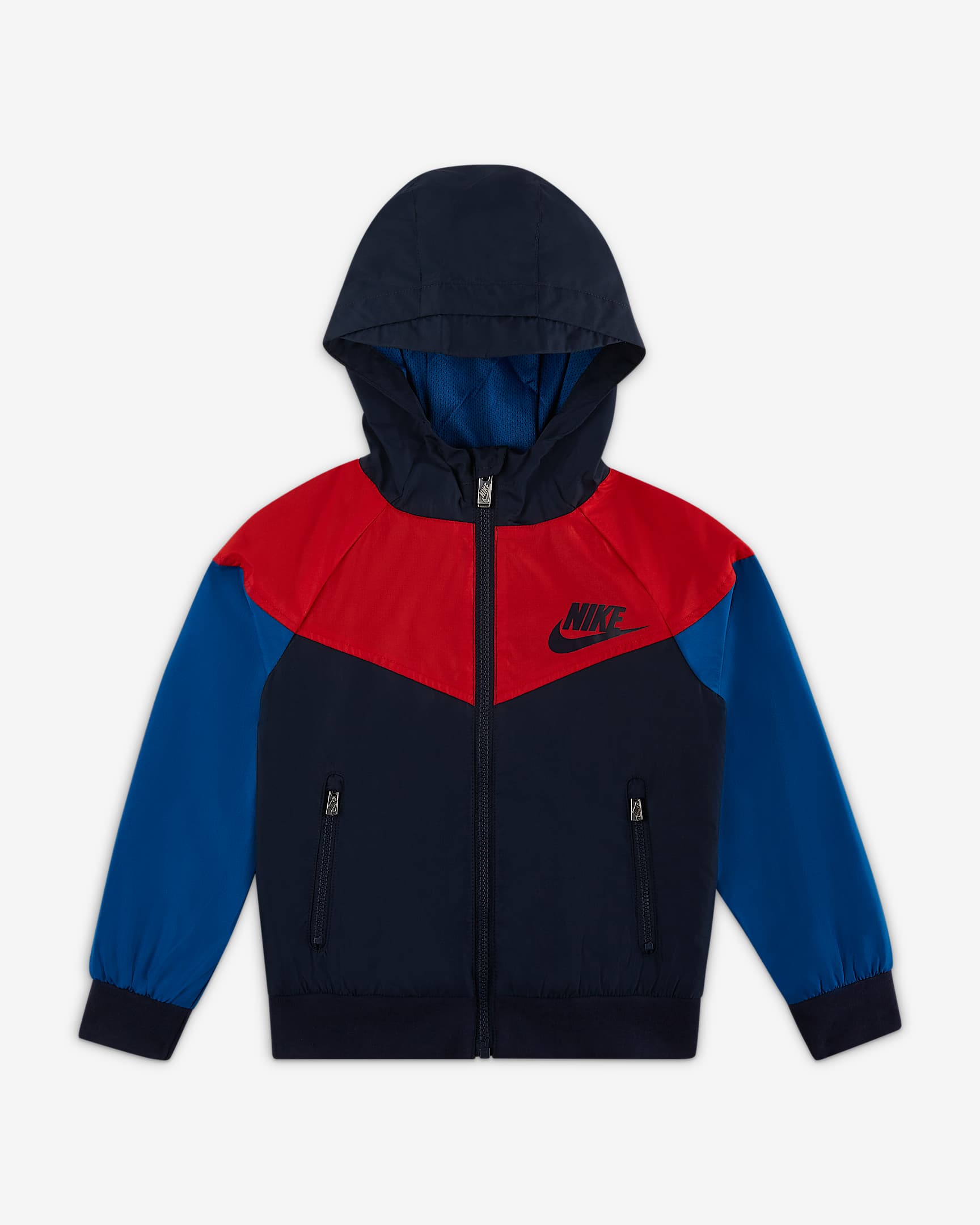 Nike Sportswear Windrunner 幼童全长拉链开襟夹克 - 黑曜石色