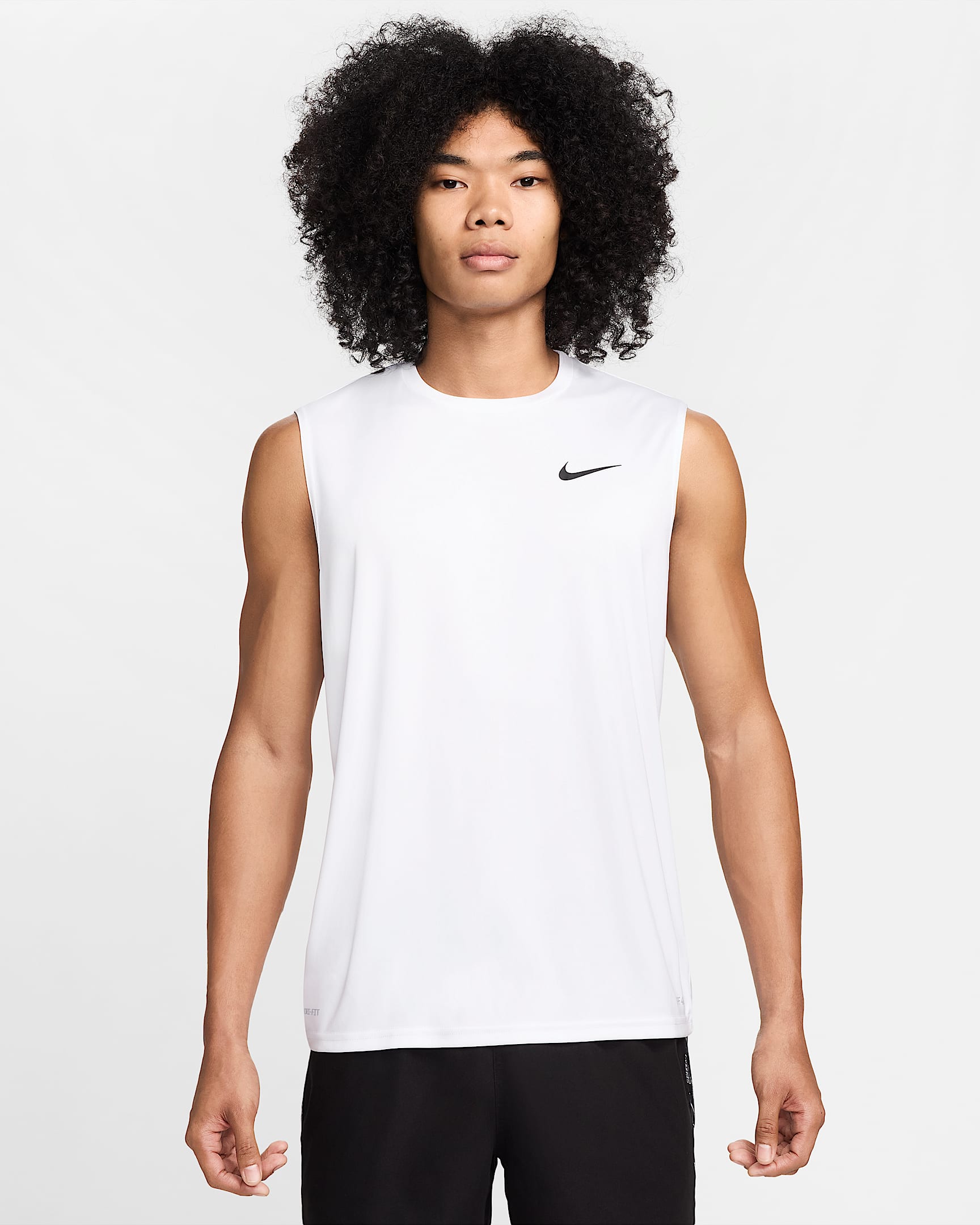 Nike Swim Essential 男子防晒速干无袖上衣 - 白色/黑