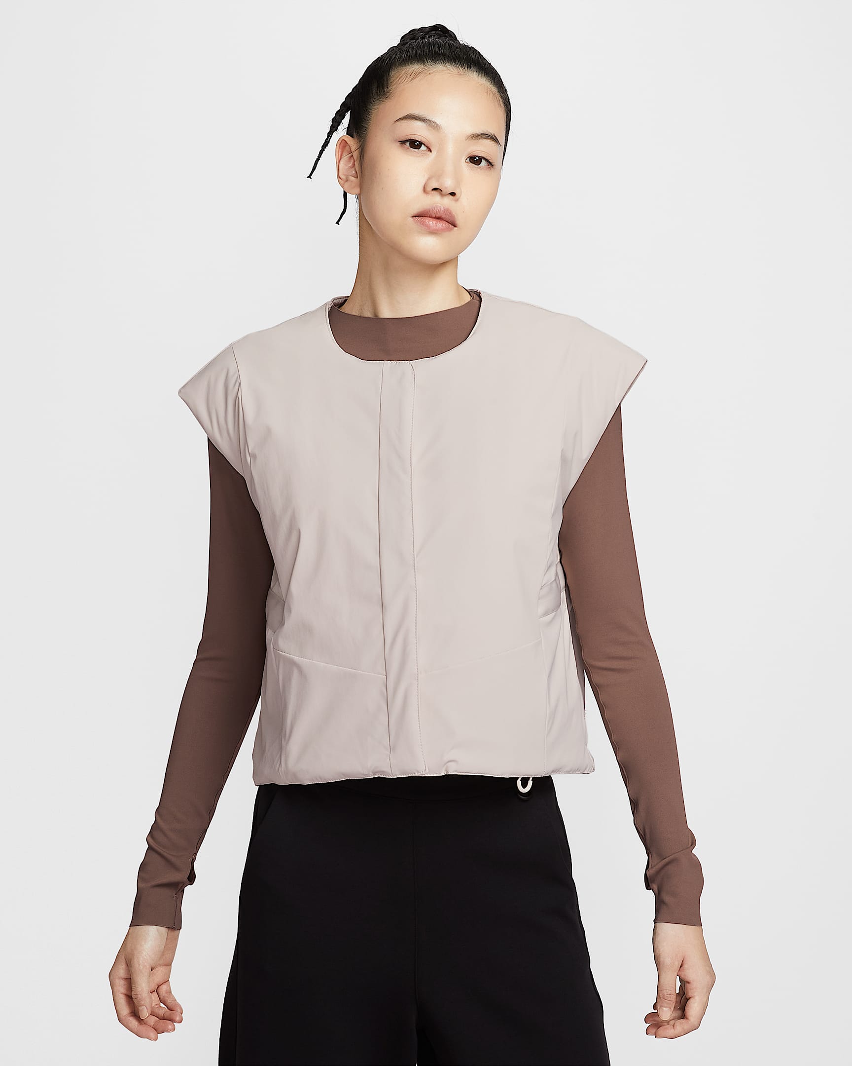 Nike 24.7 PerfectStretch Therma-FIT 女子保暖马甲 - 浅土褐/浅铁矿石灰