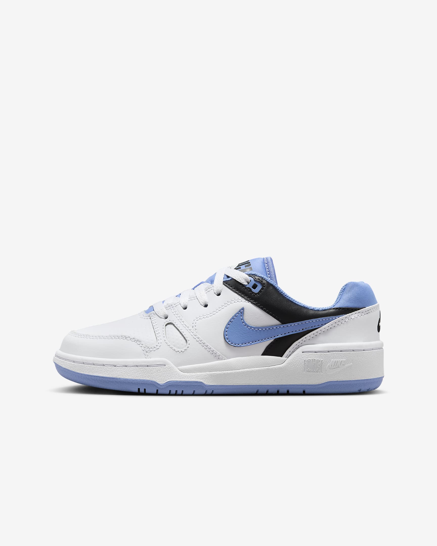 Nike Full Force Low 大童运动鞋 - 白色/黑/极地蓝
