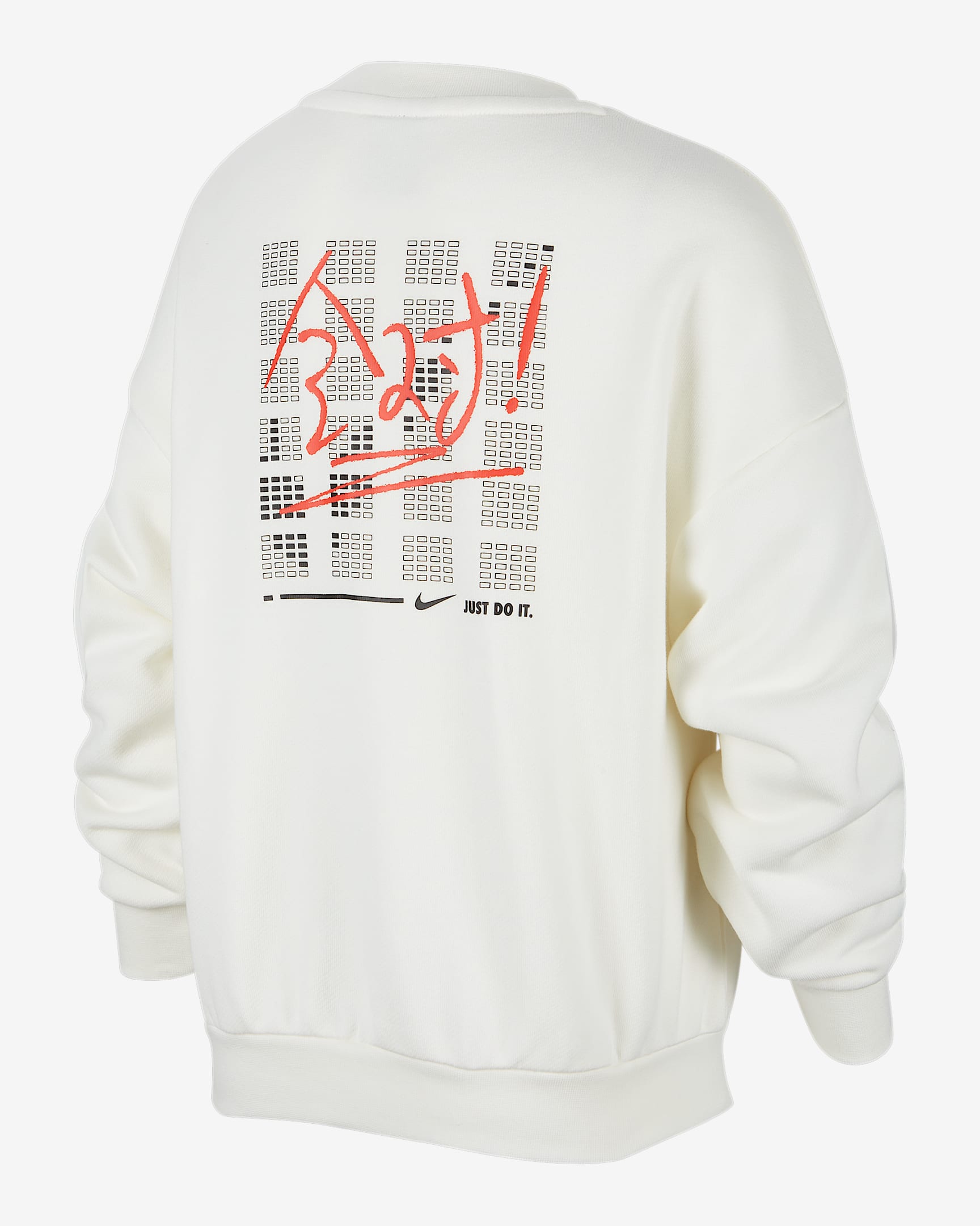 Nike Sportswear 大童 Oversize 风圆领针织运动衫 - 帆白