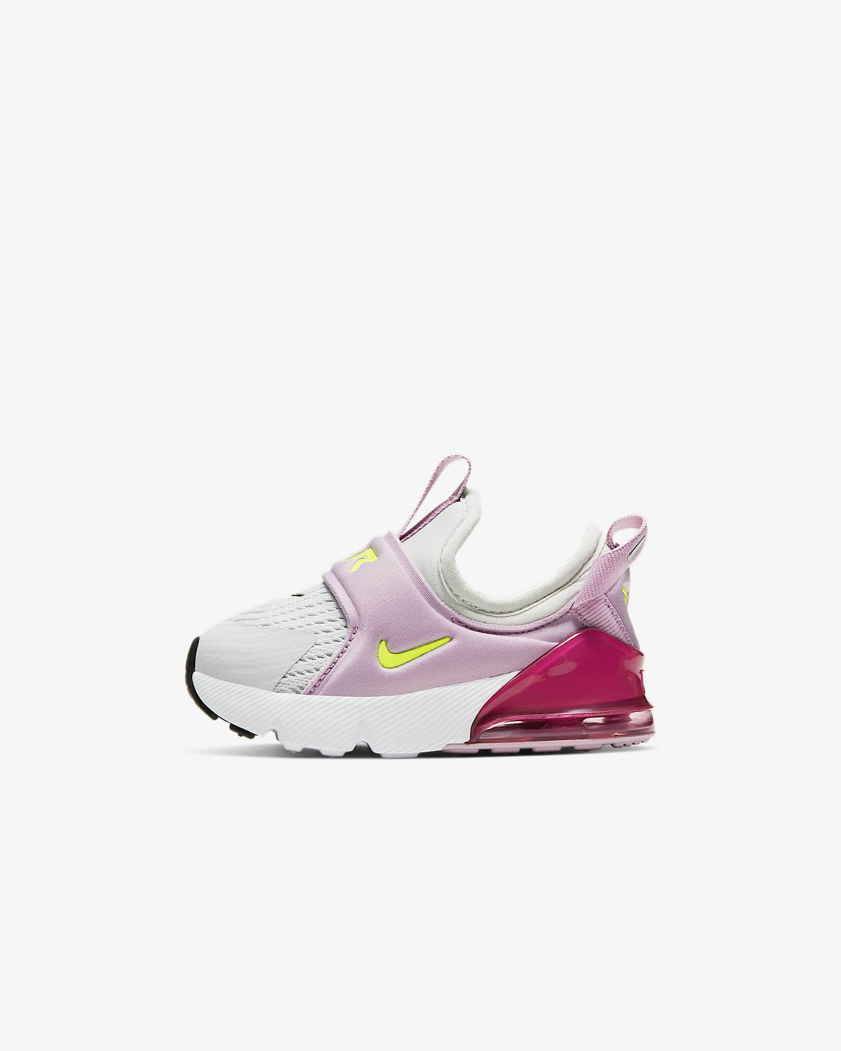 Nike Air Max 270 Extreme (TD) 婴童运动童鞋 - 尘光子色/淡粉紫/黑/亮眼柠檬黄