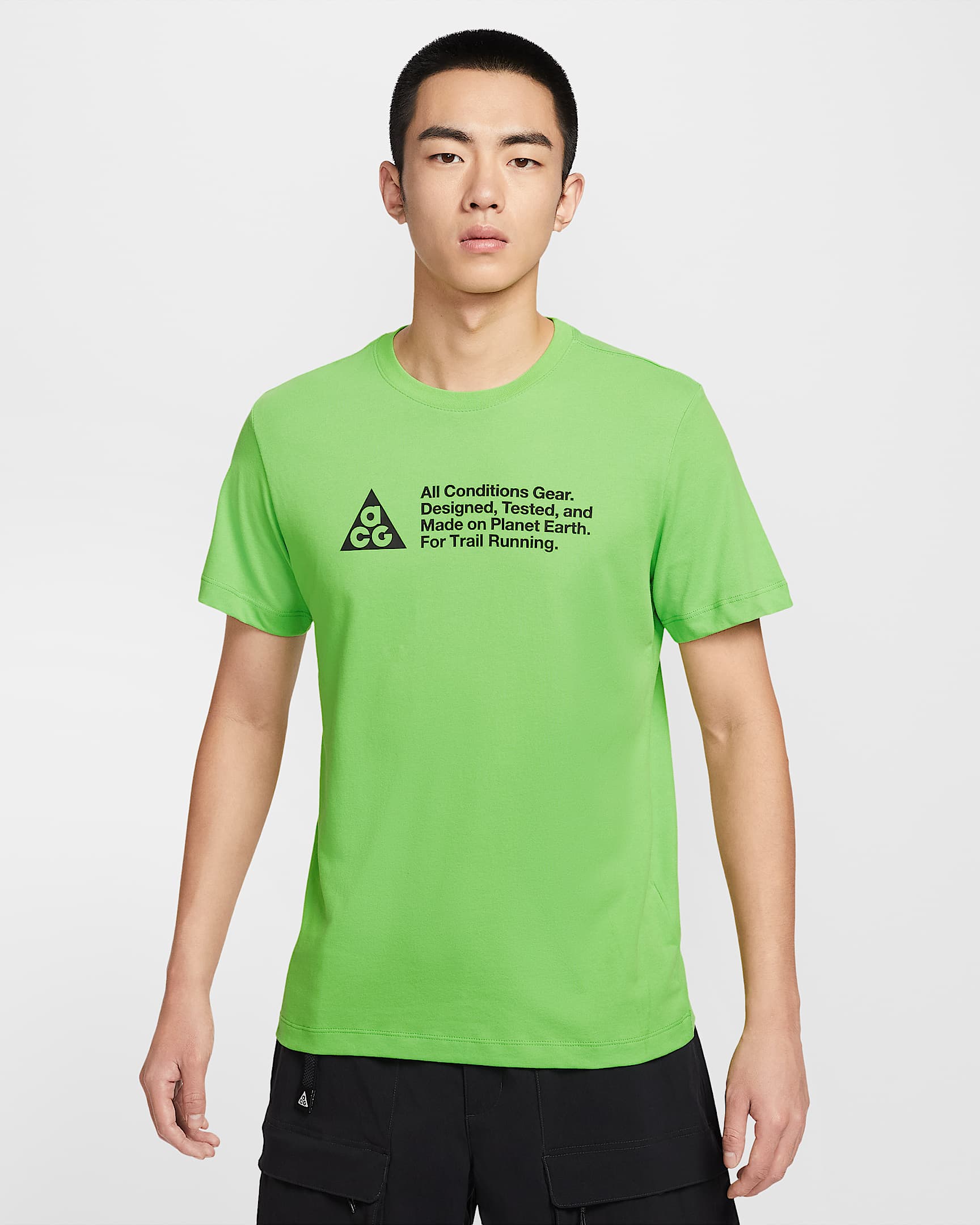 Nike ACG Dri-FIT 男子速干越野跑步T恤 - 明绿