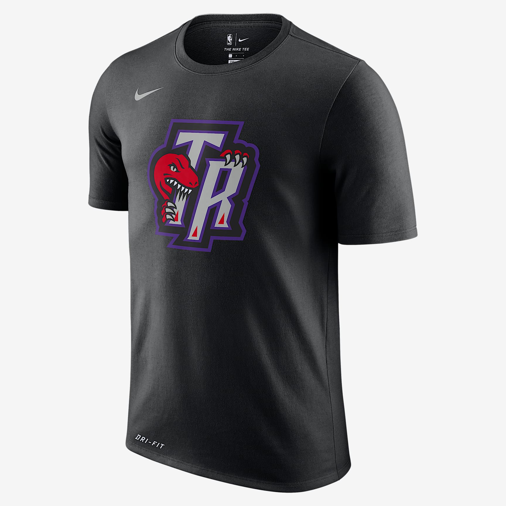 多伦多猛龙队 Classic Logo Nike Dri-FIT NBA 男子T恤 - 黑