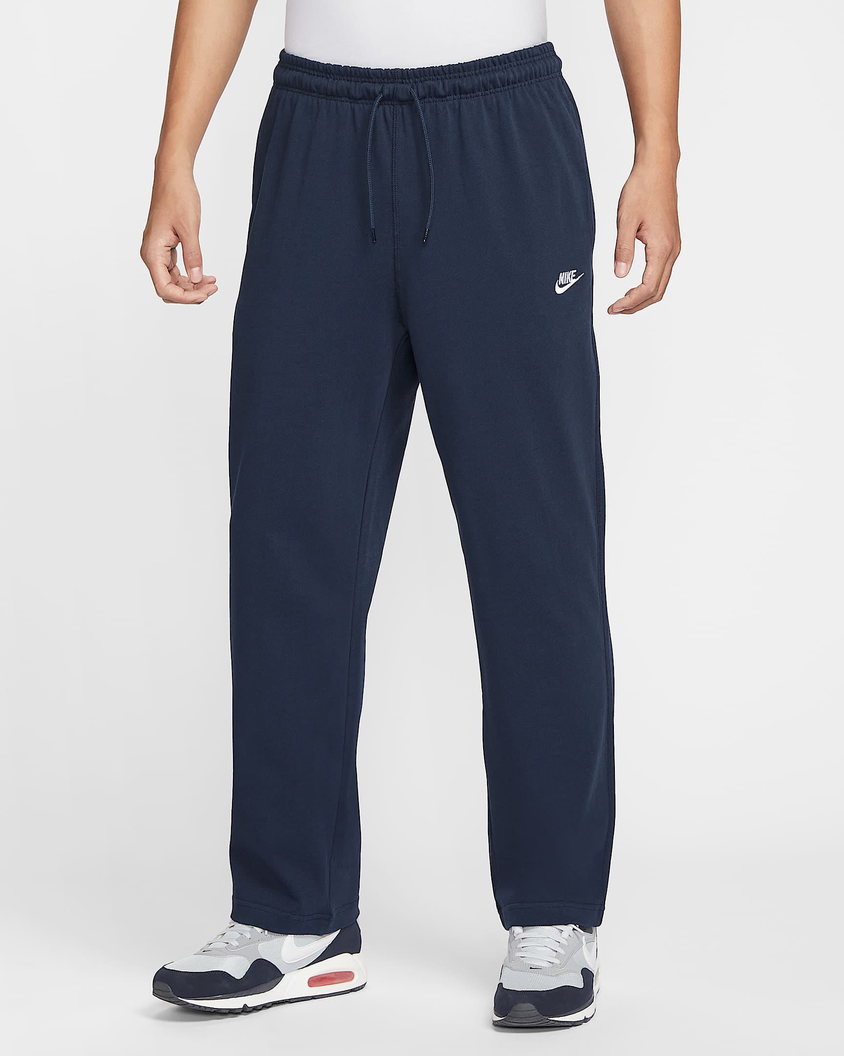 Nike Sportswear Club 男子针织长裤 - 黑曜石色/白色