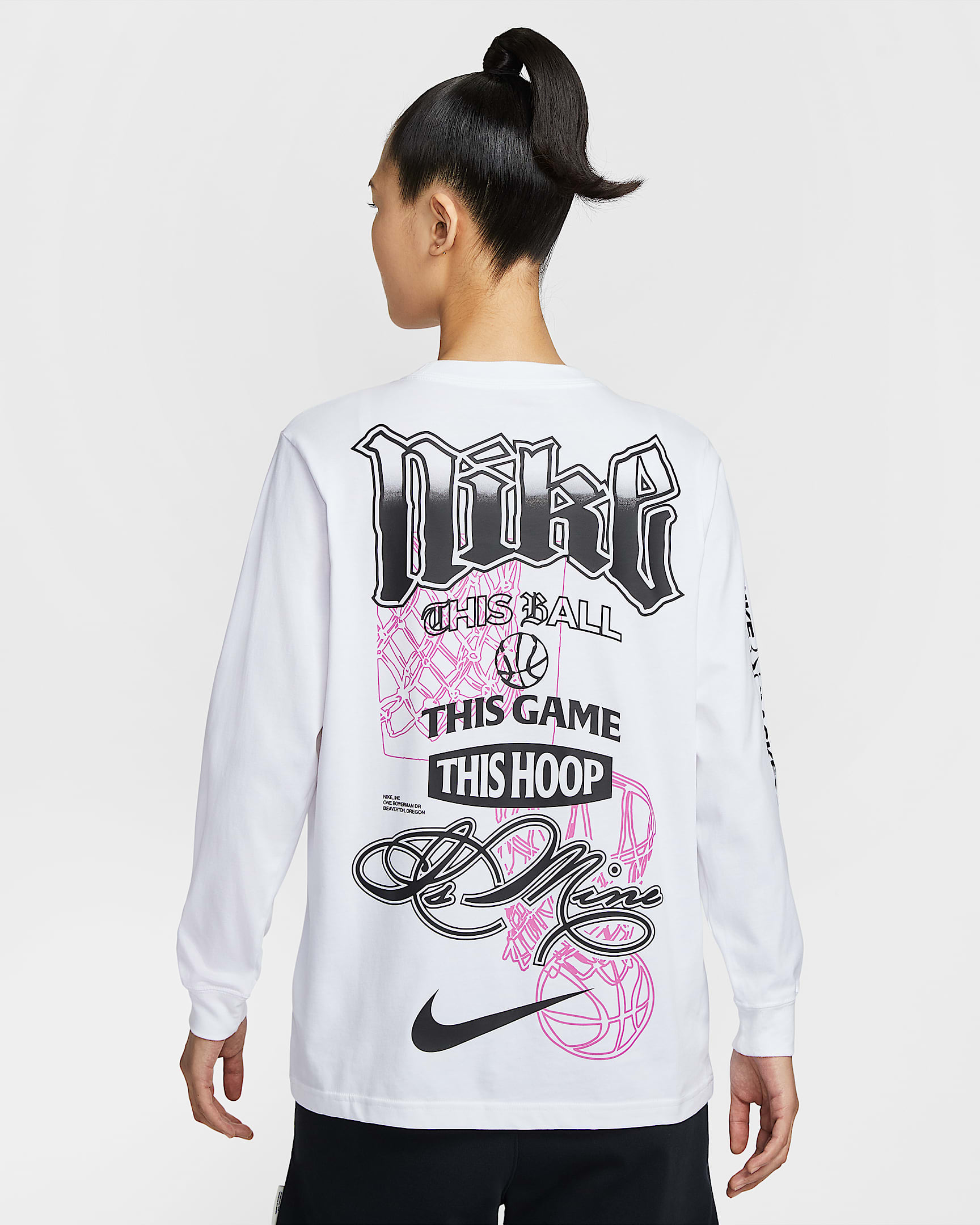 Nike Dri-FIT 女子速干长袖篮球T恤 - 白色