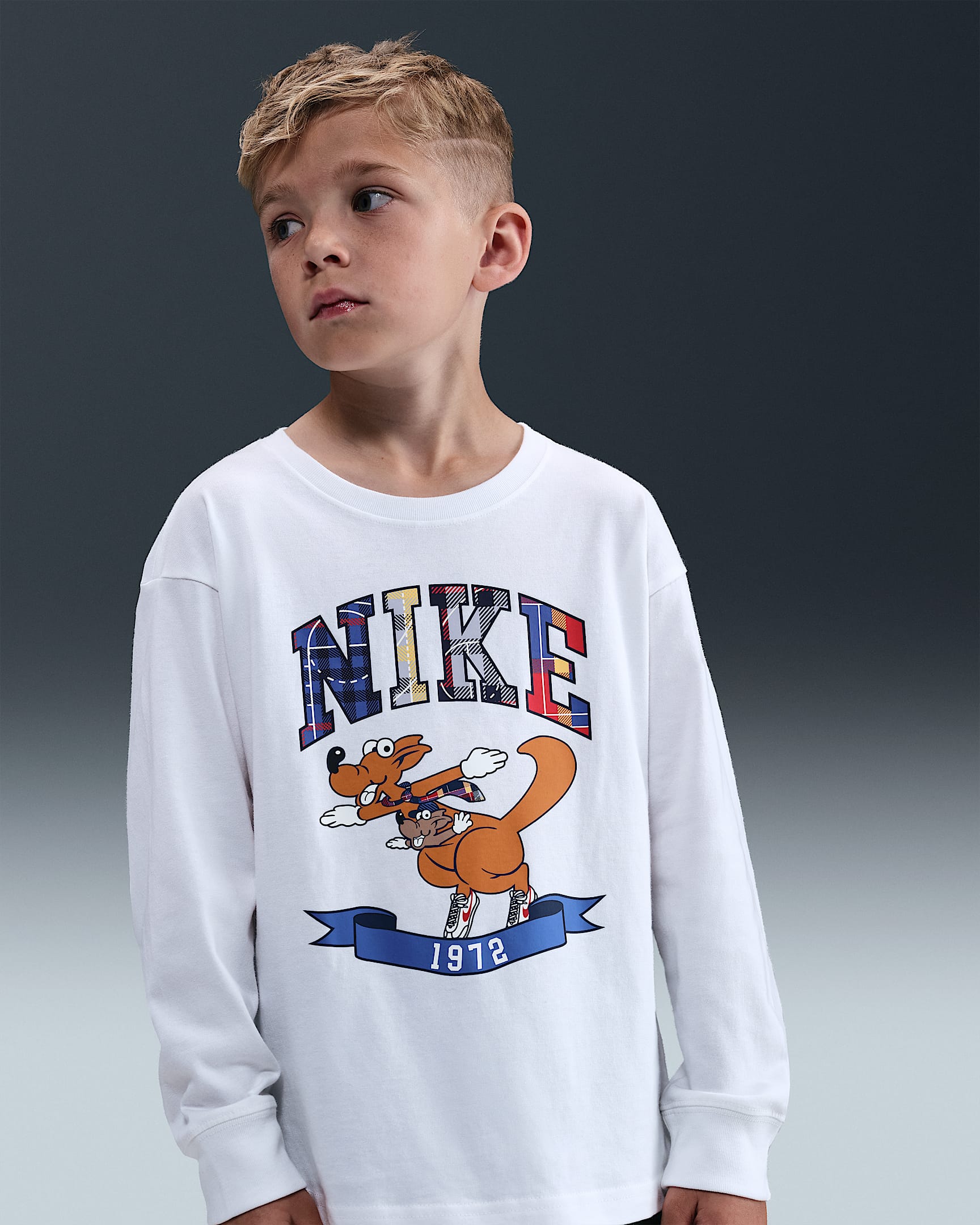 Nike 幼童长袖T恤 - 白色