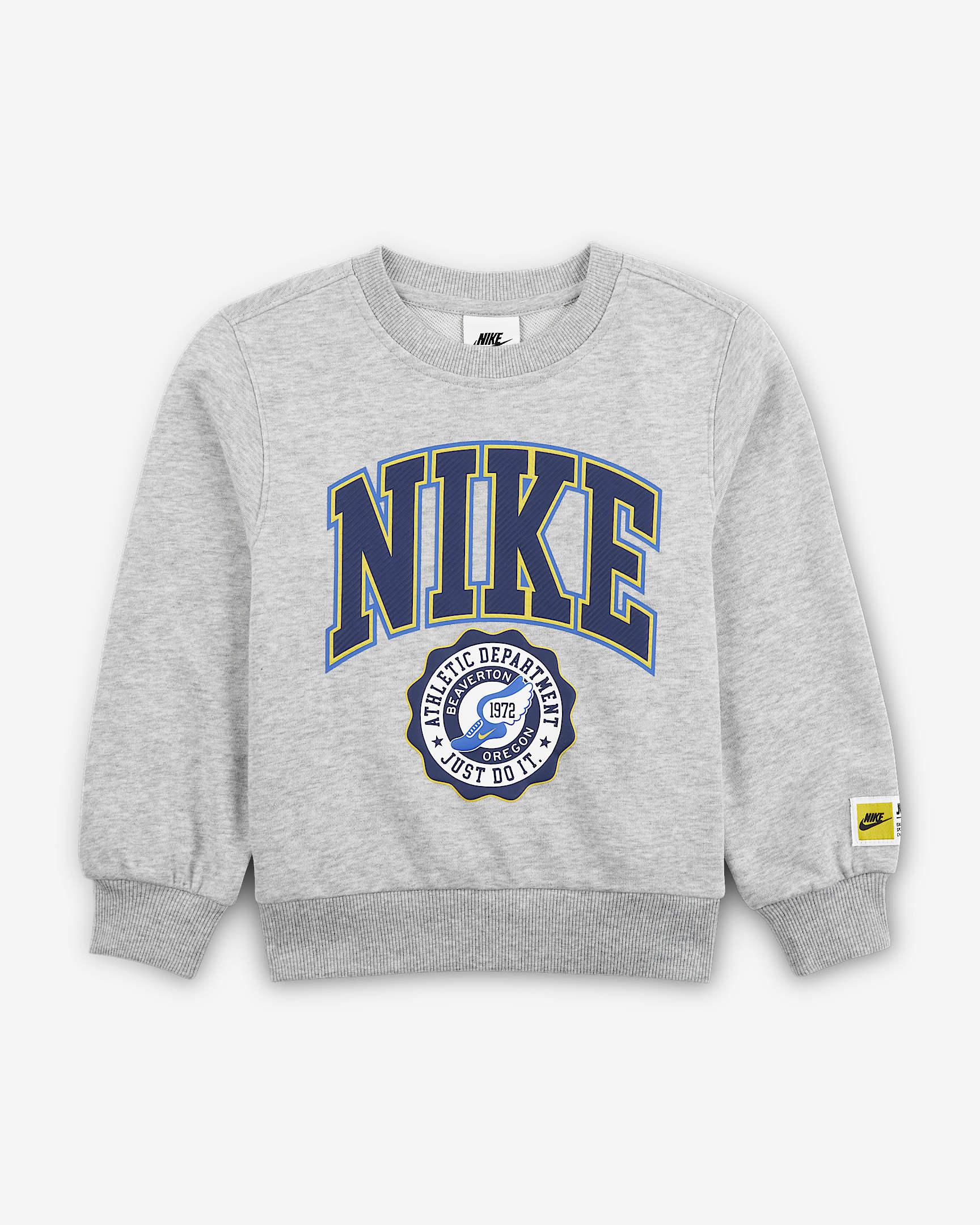 Nike Sportswear 幼童印花圆领上衣 - 浅烟灰