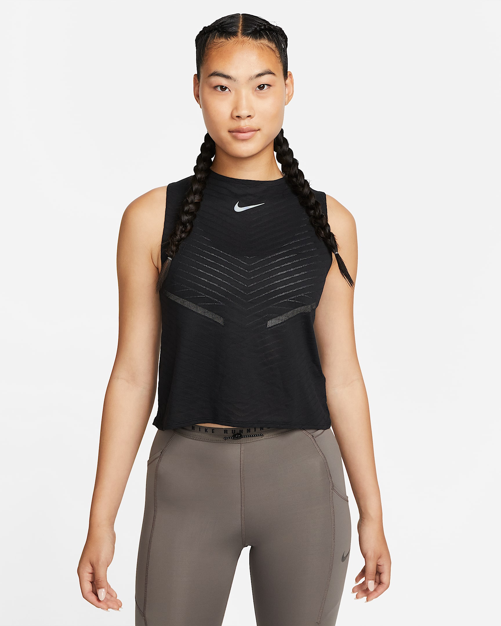 Nike Dri-FIT ADV Run Division Engineered 女子背心 - 黑/黑