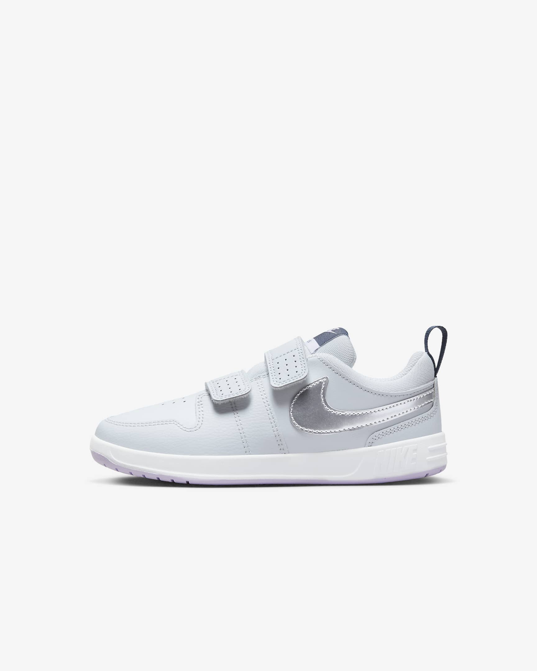 Nike Pico 5 幼童易穿脱运动鞋 - 白金色/霜紫/深藏青/金属银