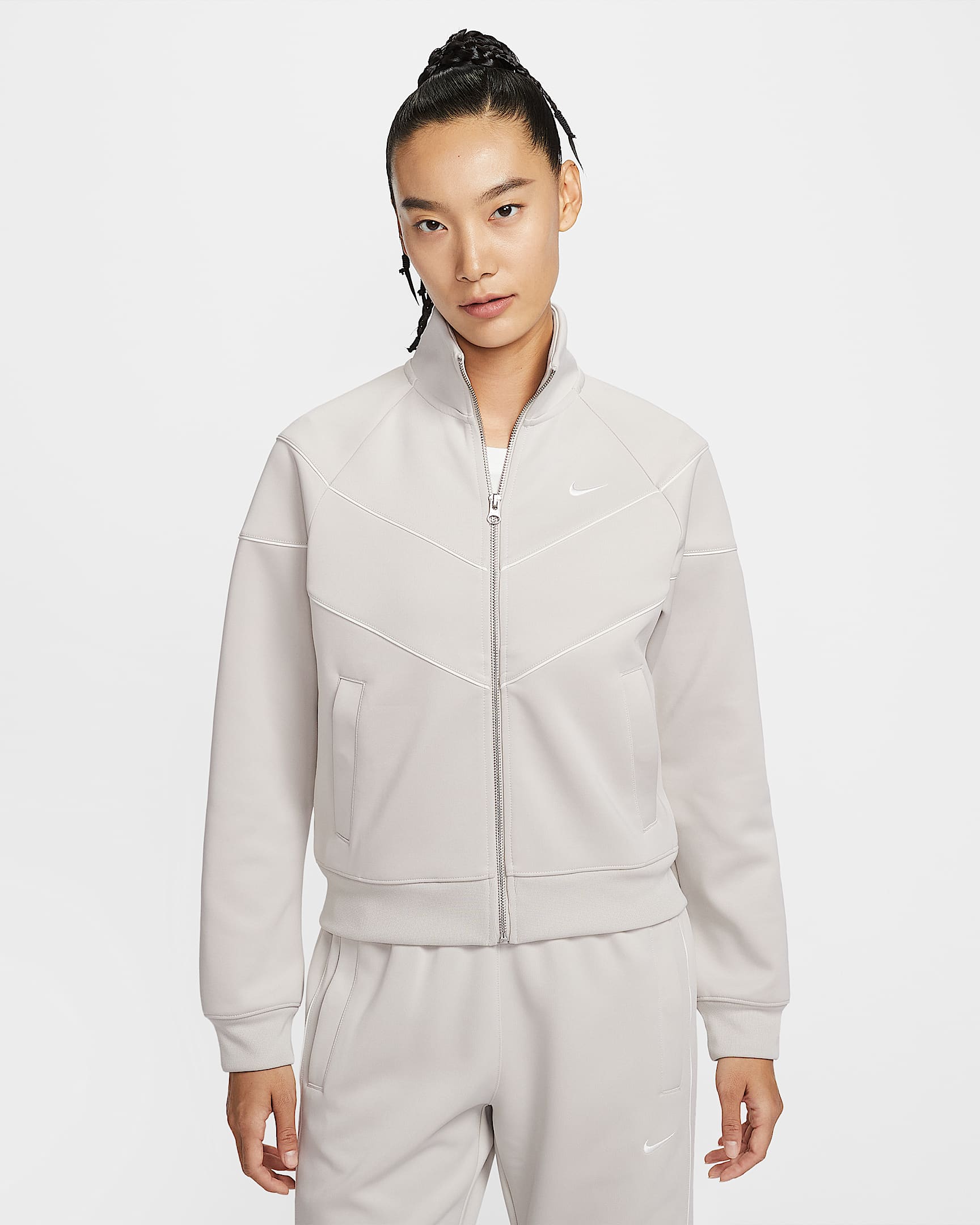 Nike Sportswear Windrunner 女子针织夹克 - 浅骨色/帆白/帆白