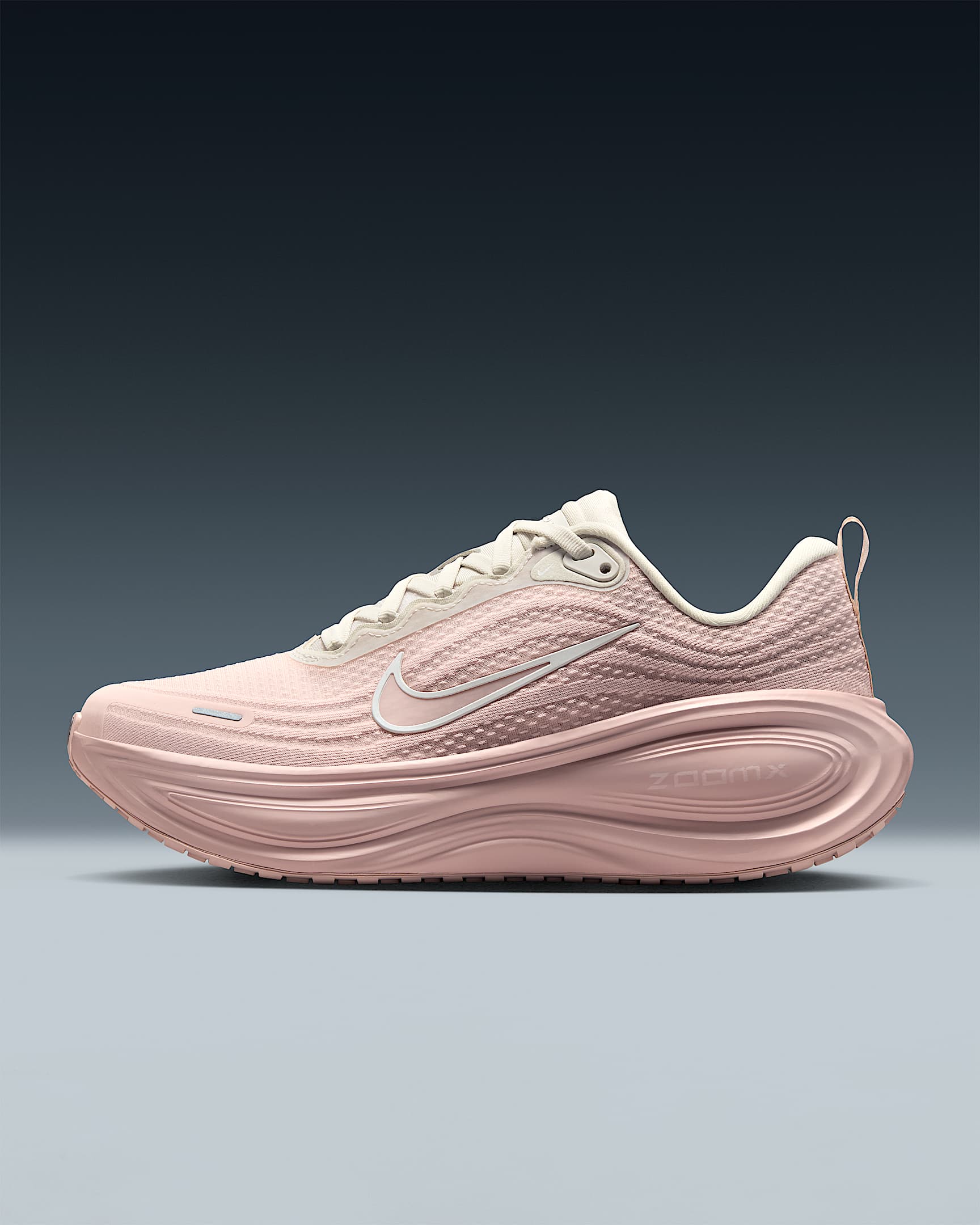 Nike Vomero Plus 耐克超级迈柔女子公路跑步鞋 - 砂岩灰粉/浅骨色/金属银/幻影灰白