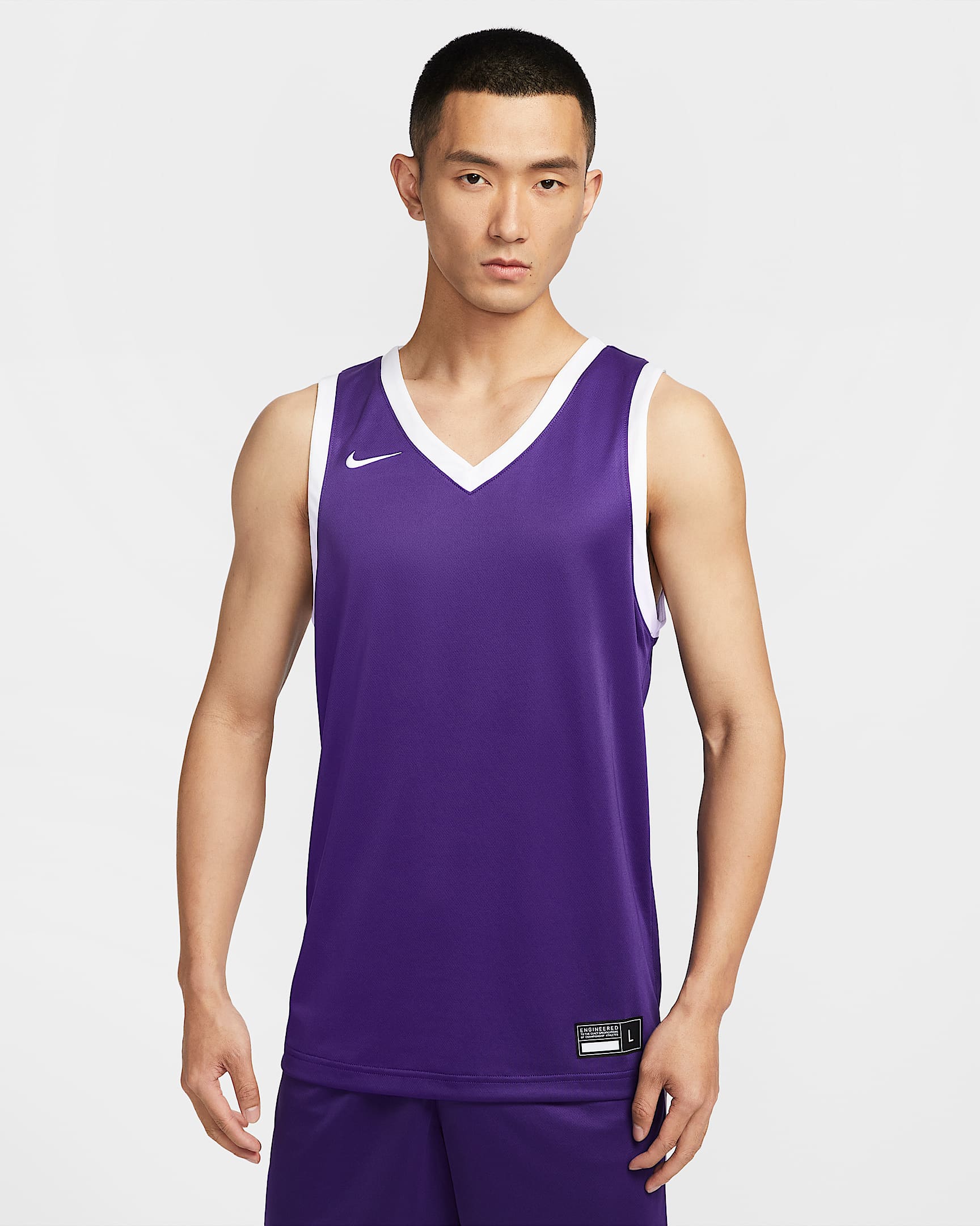 Nike Dri-FIT Stock Crossover 男子速干球衣 - 庭紫
