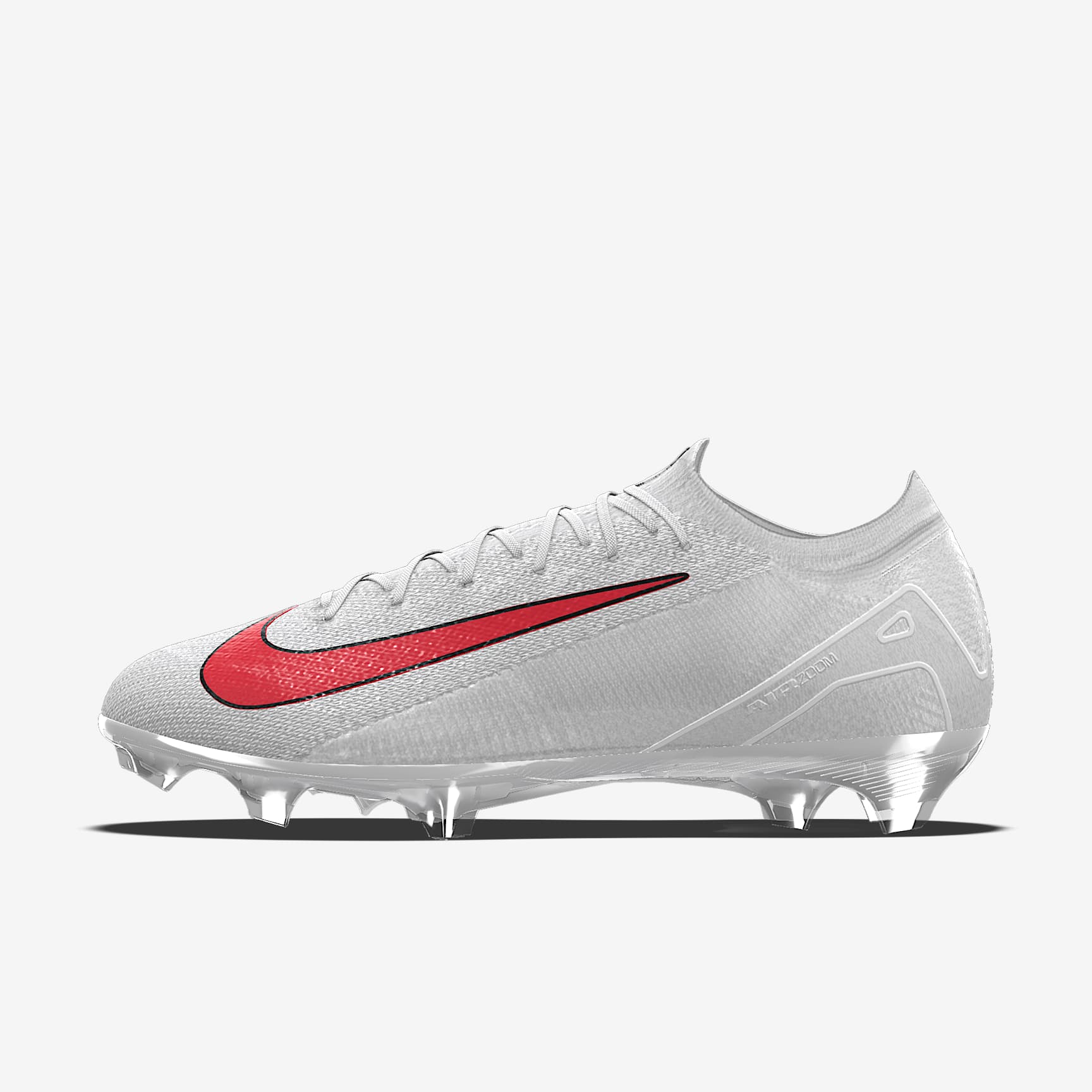 Nike Mercurial Vapor 16 Elite By You 耐克刺客系列专属定制天然硬质草地低帮足球鞋 - 白色/浅银灰/白色