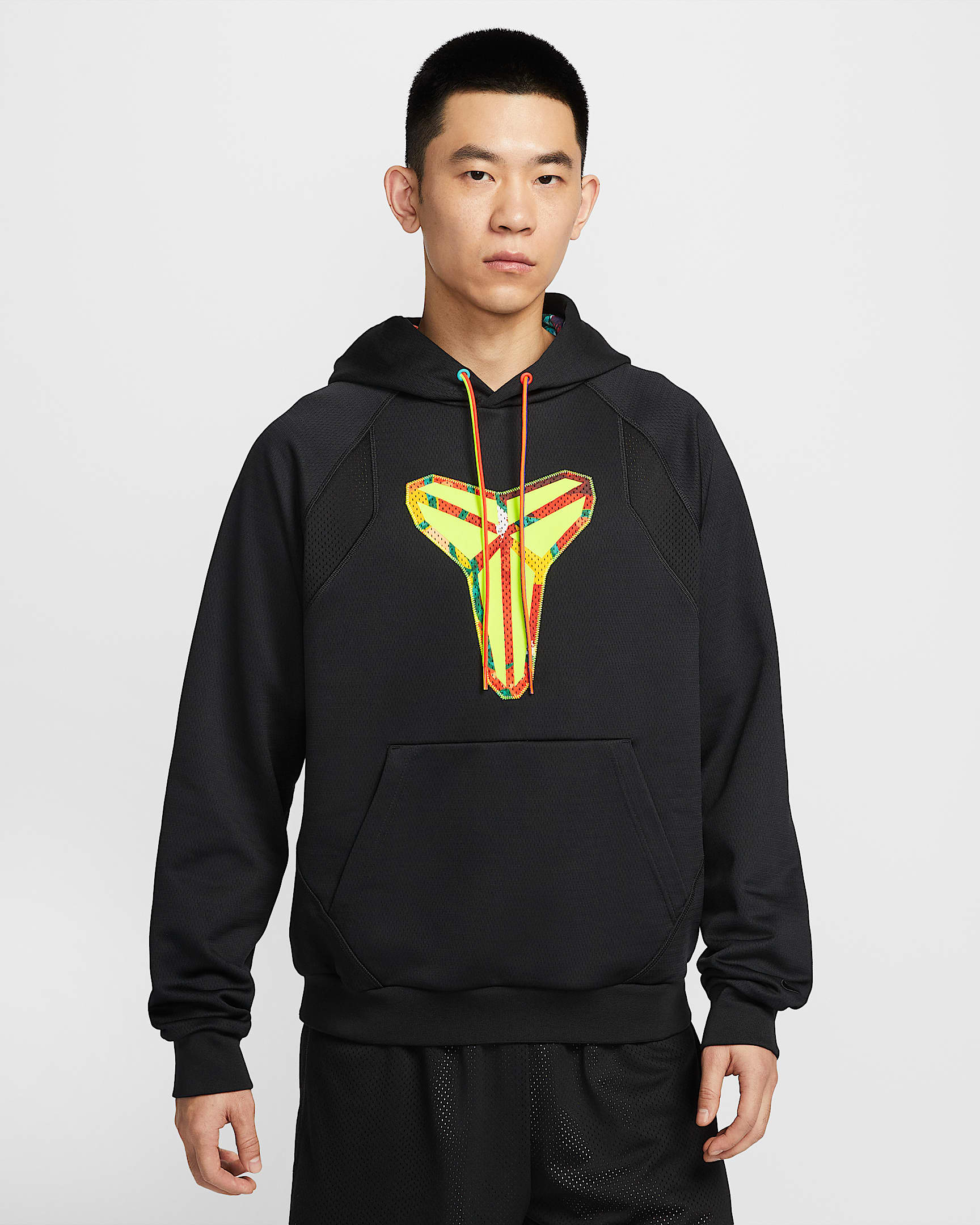 Kobe Nike 科比系列 Therma-FIT 男子加绒套头连帽衫 - 黑/荧光黄