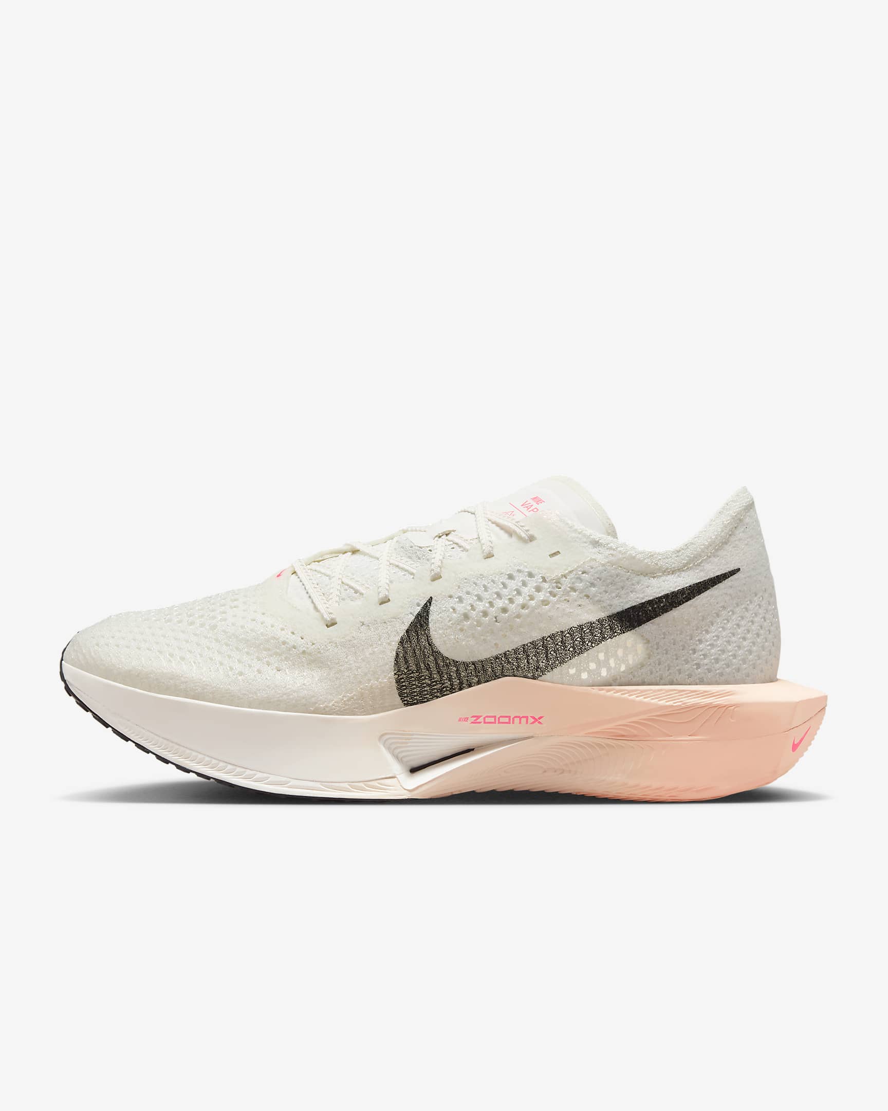 Nike Vaporfly 3 男子 ZoomX 碳板公路竞速马拉松跑步鞋 - 帆白/浅深红/冰番石榴色/黑