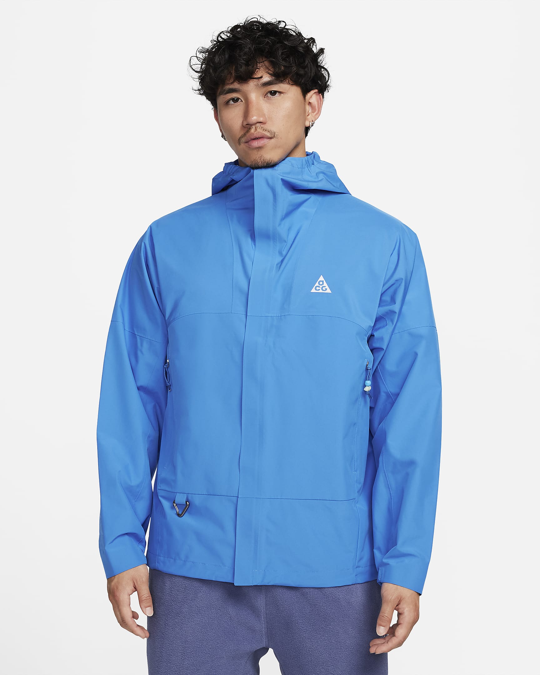 Nike ACG Storm-FIT "Cascade Rains" 男子防风拒水全长拉链开襟夹克 - 浅清透蓝/山峰白