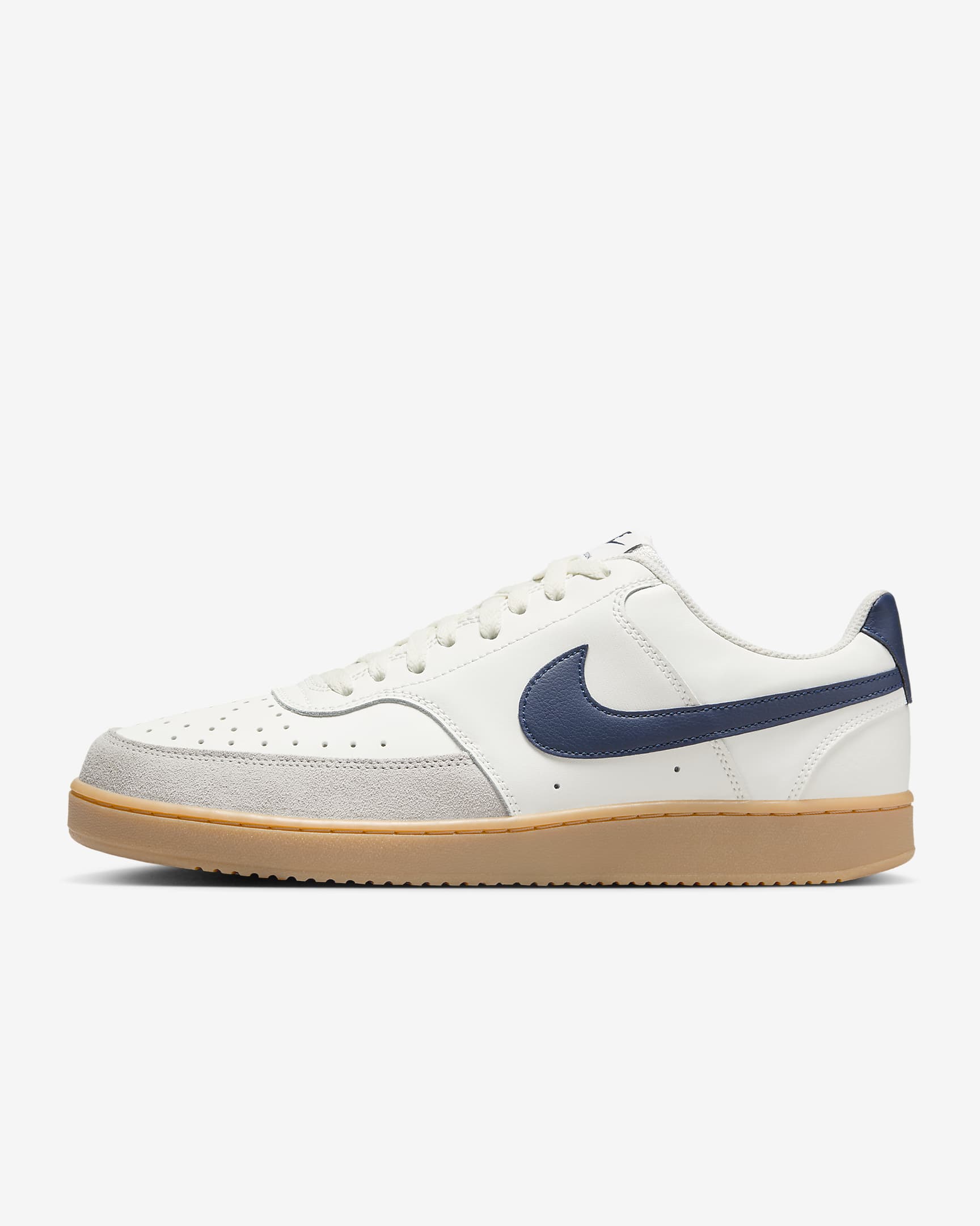 Nike Court Vision Low 男子运动鞋 - 帆白/橡皮浅褐/浅铁矿石灰/深藏青