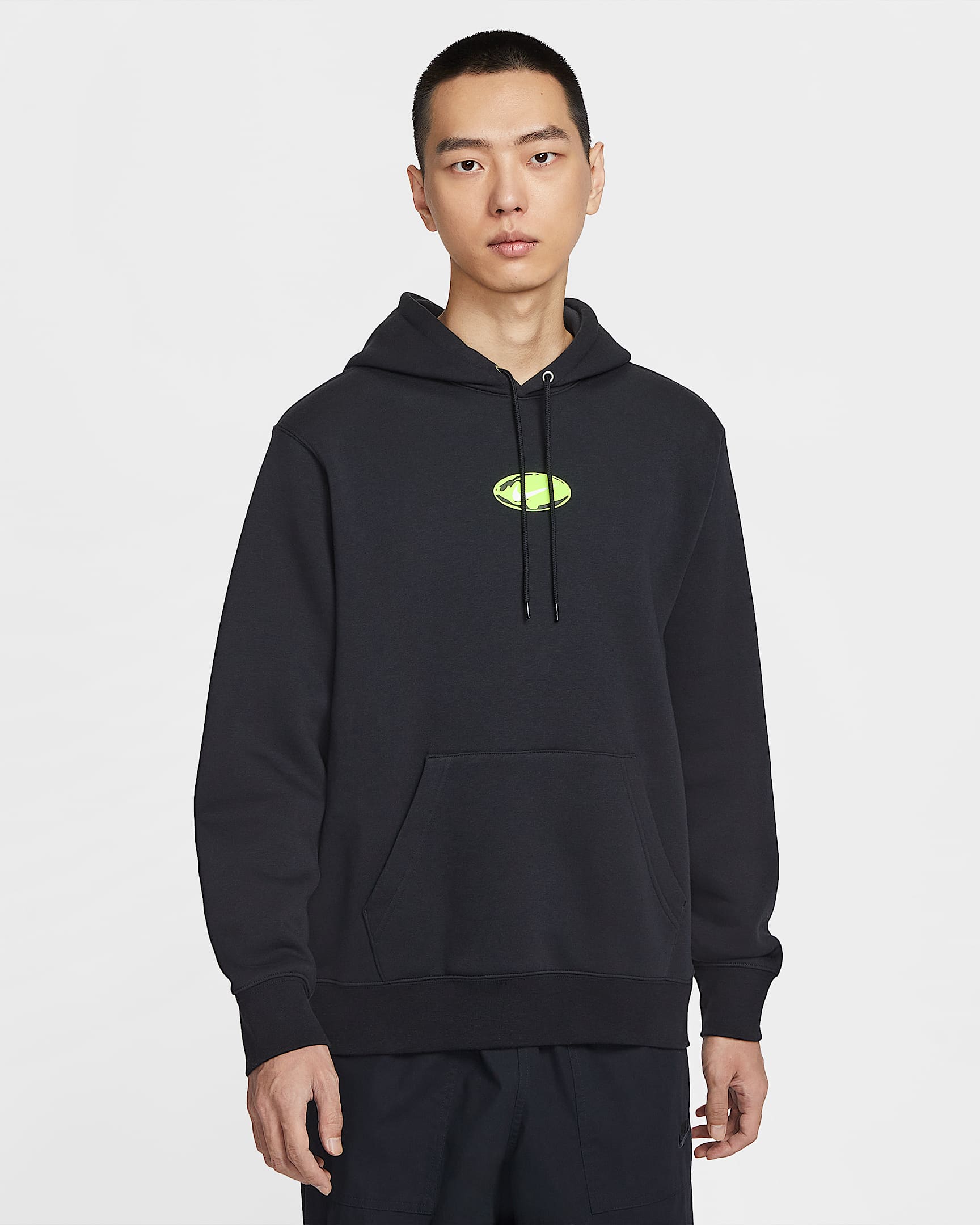 Nike Sportswear Club 男子加绒套头连帽衫 - 黑