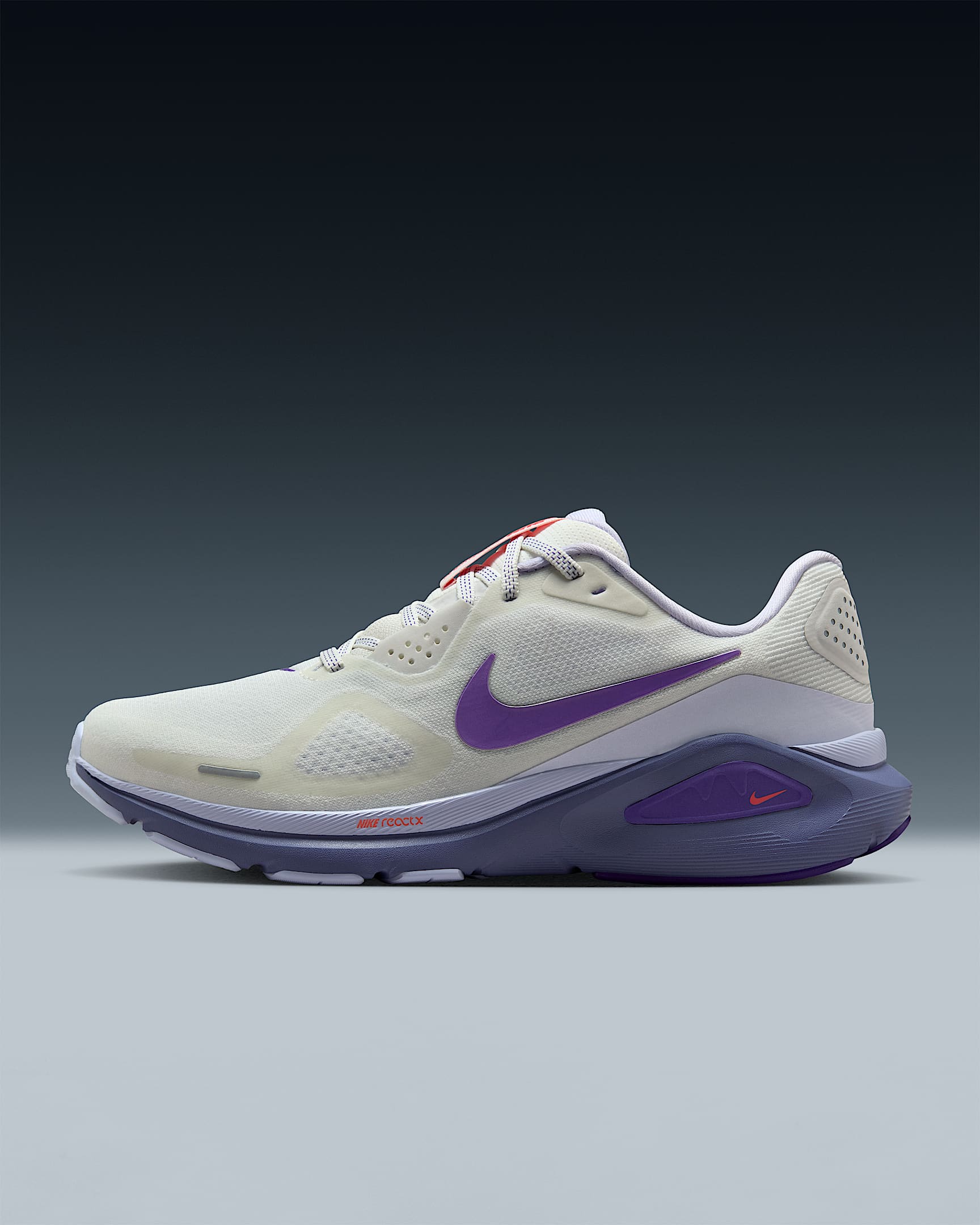Nike Structure 26 耐克稳程女子公路跑步鞋 - 山峰白/浅紫晶/暗紫/野葡萄紫
