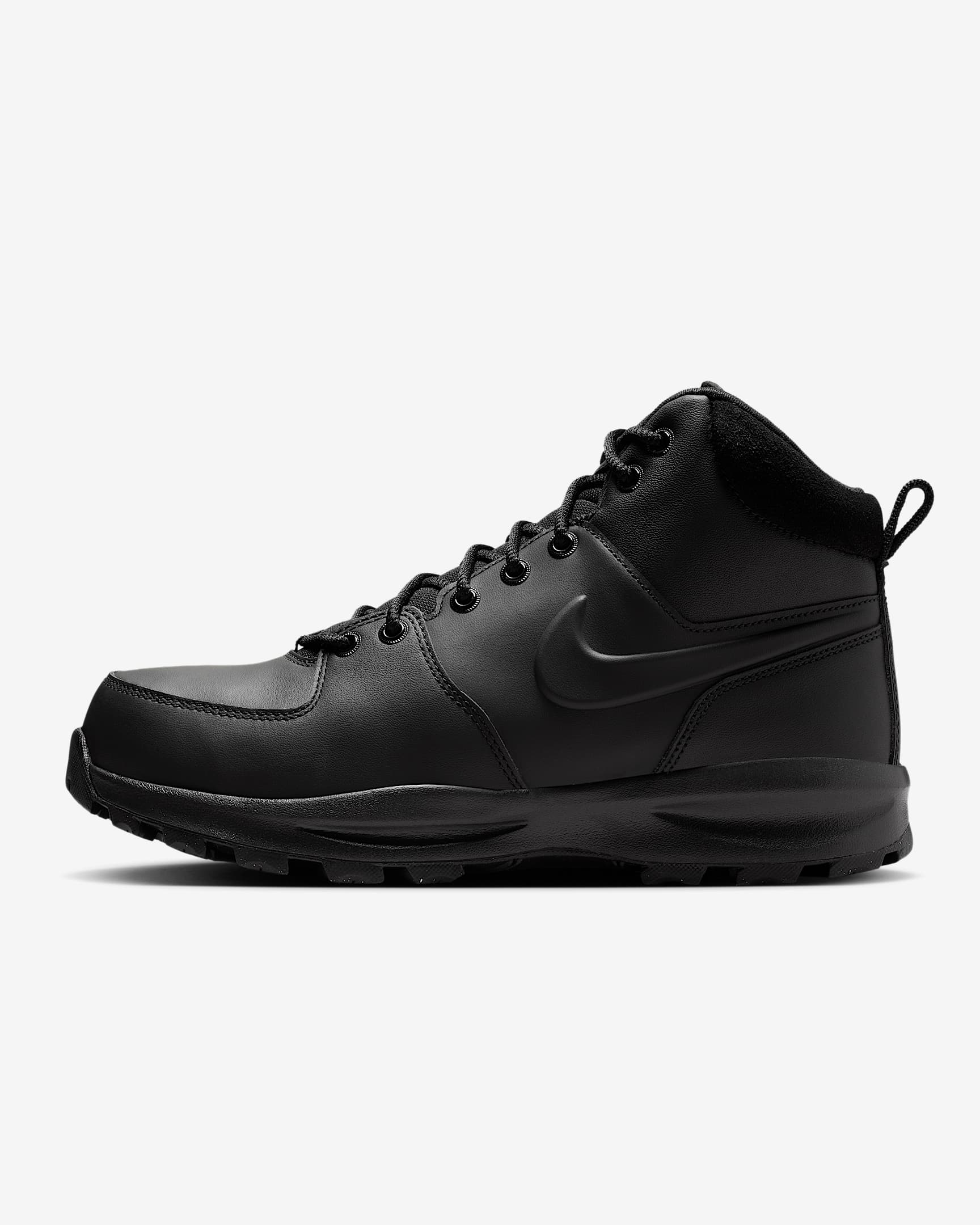 Nike Manoa Leather 男子运动靴 - 黑/黑/黑