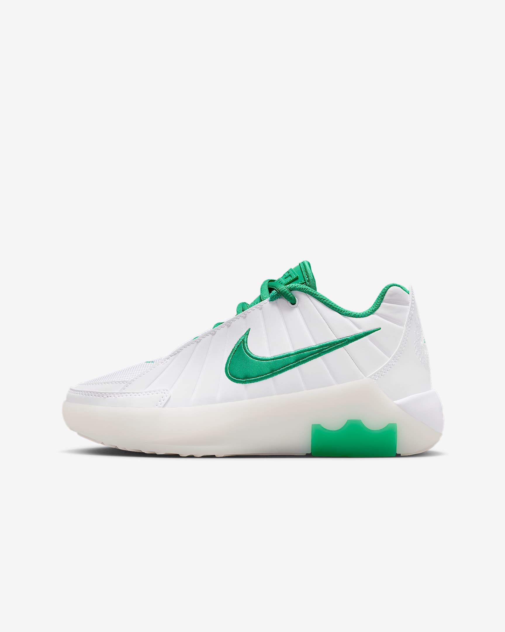 LeBron Witness 9 詹姆斯大童篮球鞋 - 白色/白色/金属色/体育场绿