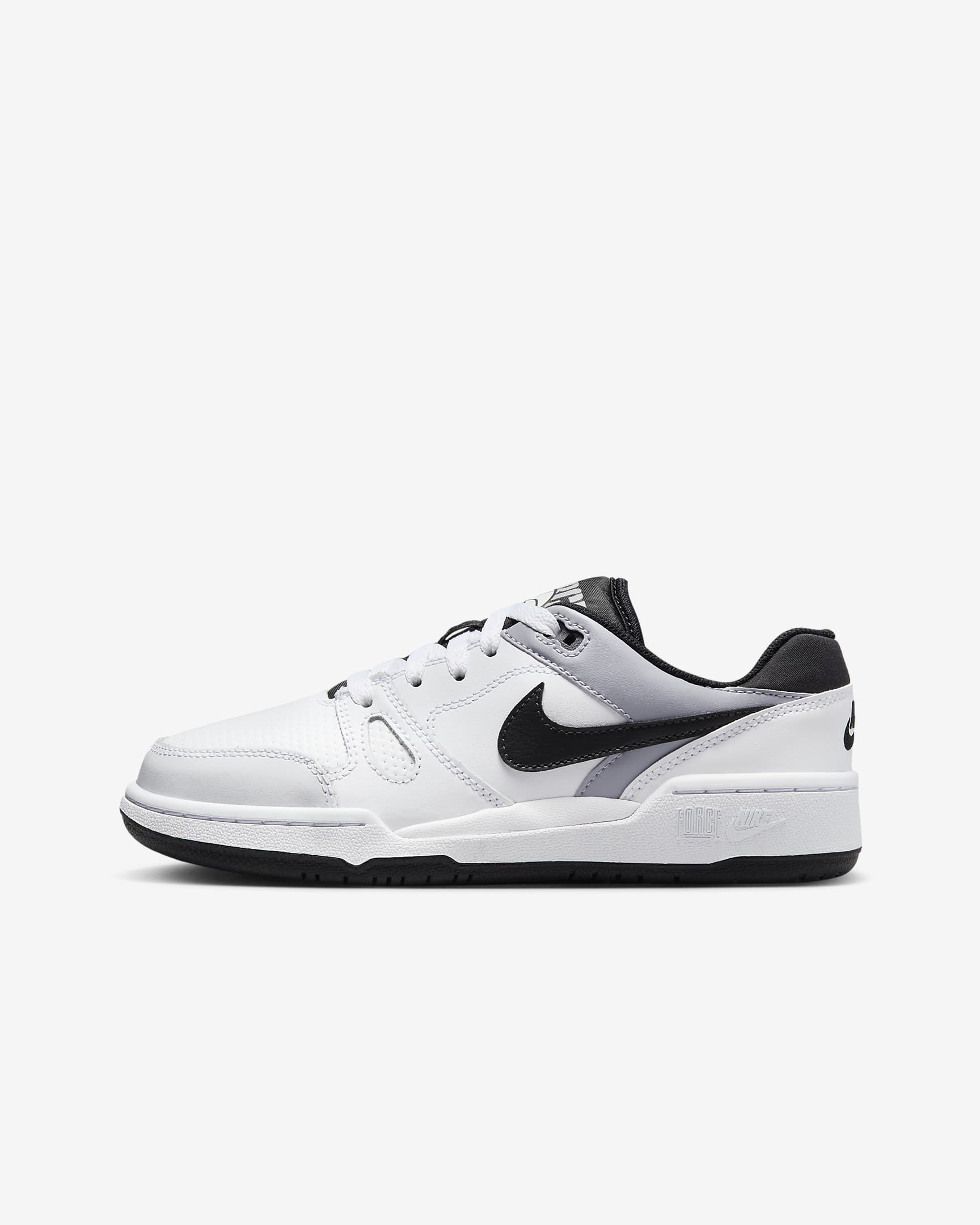 Nike Full Force Low 大童运动鞋 - 白色/青灰/黑/黑