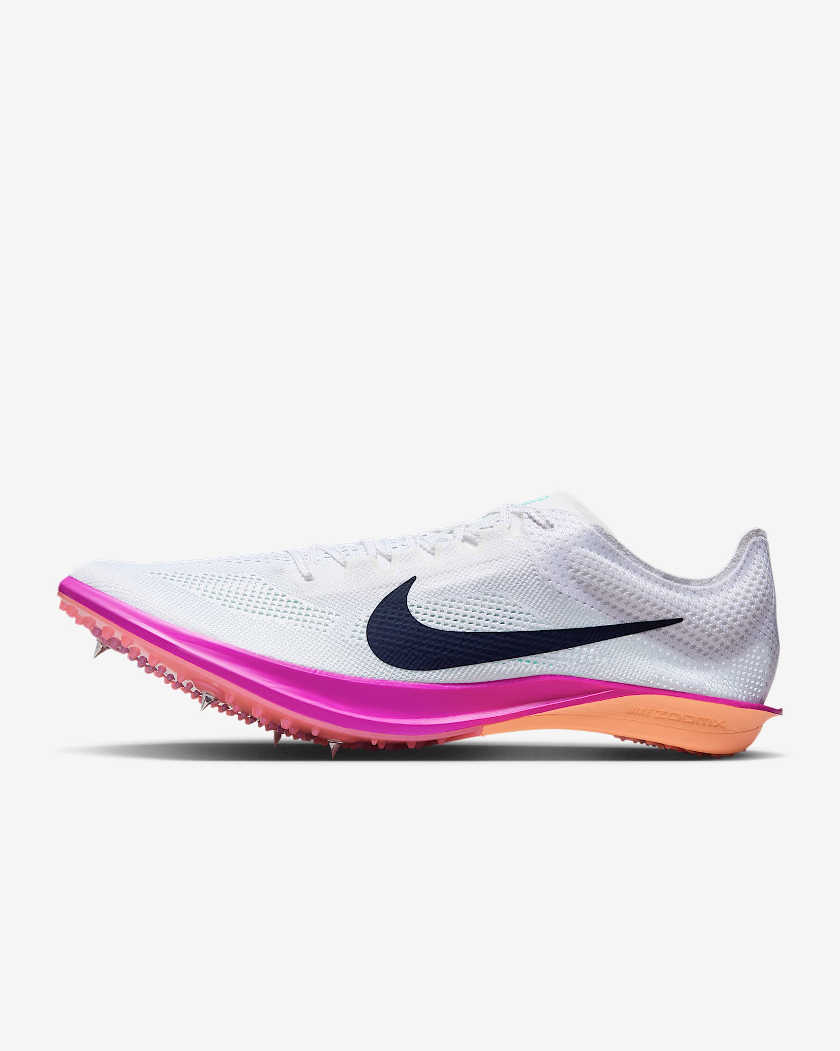 Nike Dragonfly 2 男子长跑田径钉鞋 - 白色/宝石绿/火焰粉/黑曜石色