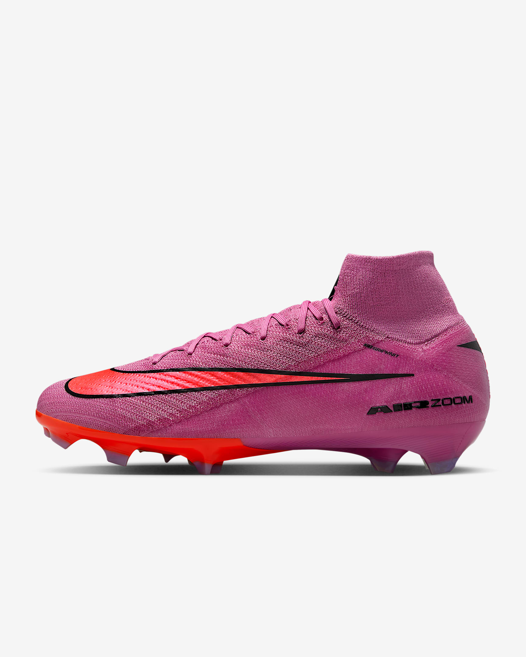 Nike Mercurial Superfly 10 Elite 耐克刺客系列天然硬质草地高帮足球鞋 - 神秘火烈鸟红/鲜橙红/黑