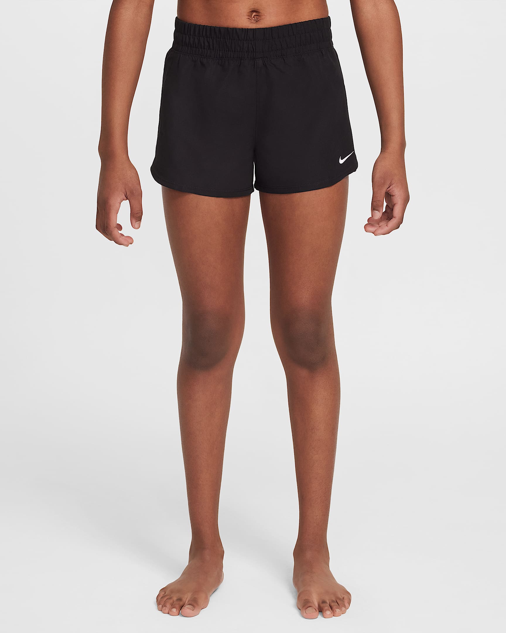Nike Swim 大童(女孩)沙滩短裤 - 黑/白色