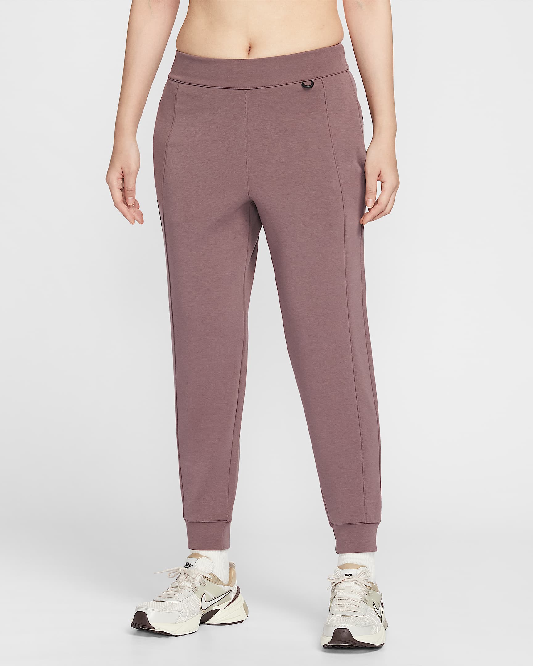 Nike 24.7 ImpossiblySoft Dri-FIT 女子速干中腰九分裤 - 图腾黑紫/鲜亮勃艮第酒红