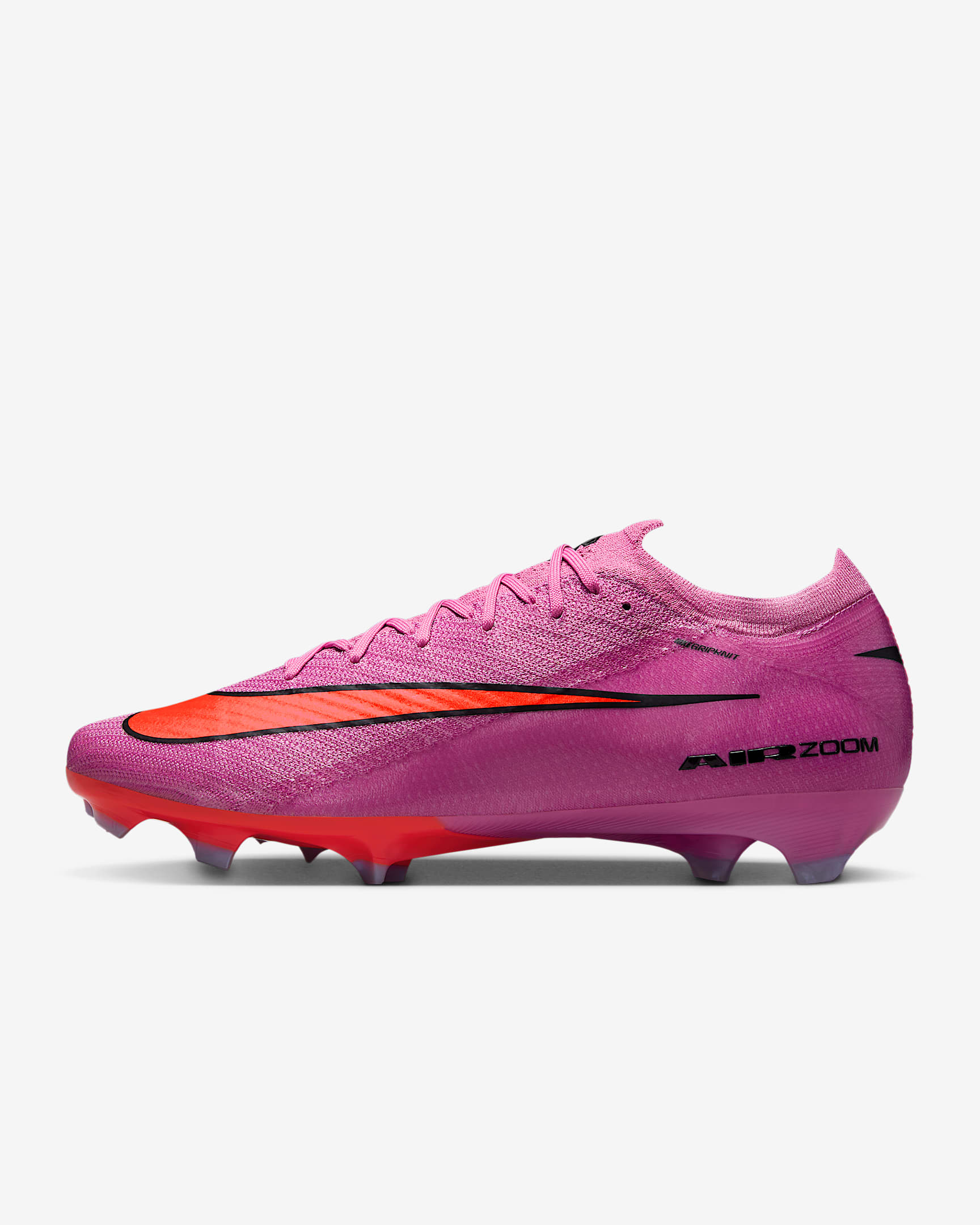 Nike Mercurial Vapor 16 Elite 耐克刺客系列天然硬质草地低帮足球鞋 - 神秘火烈鸟红/鲜橙红/黑