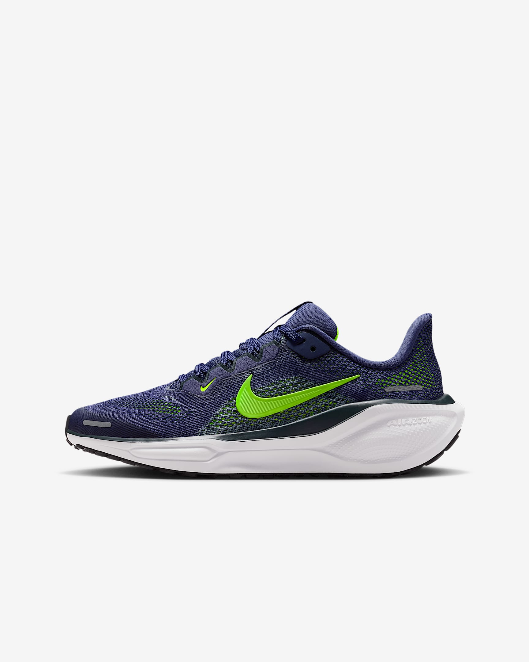 Nike Pegasus 41 耐克小飞马大童体考公路跑步鞋 - 沙紫/海藻绿/大炮灰/荧光黄