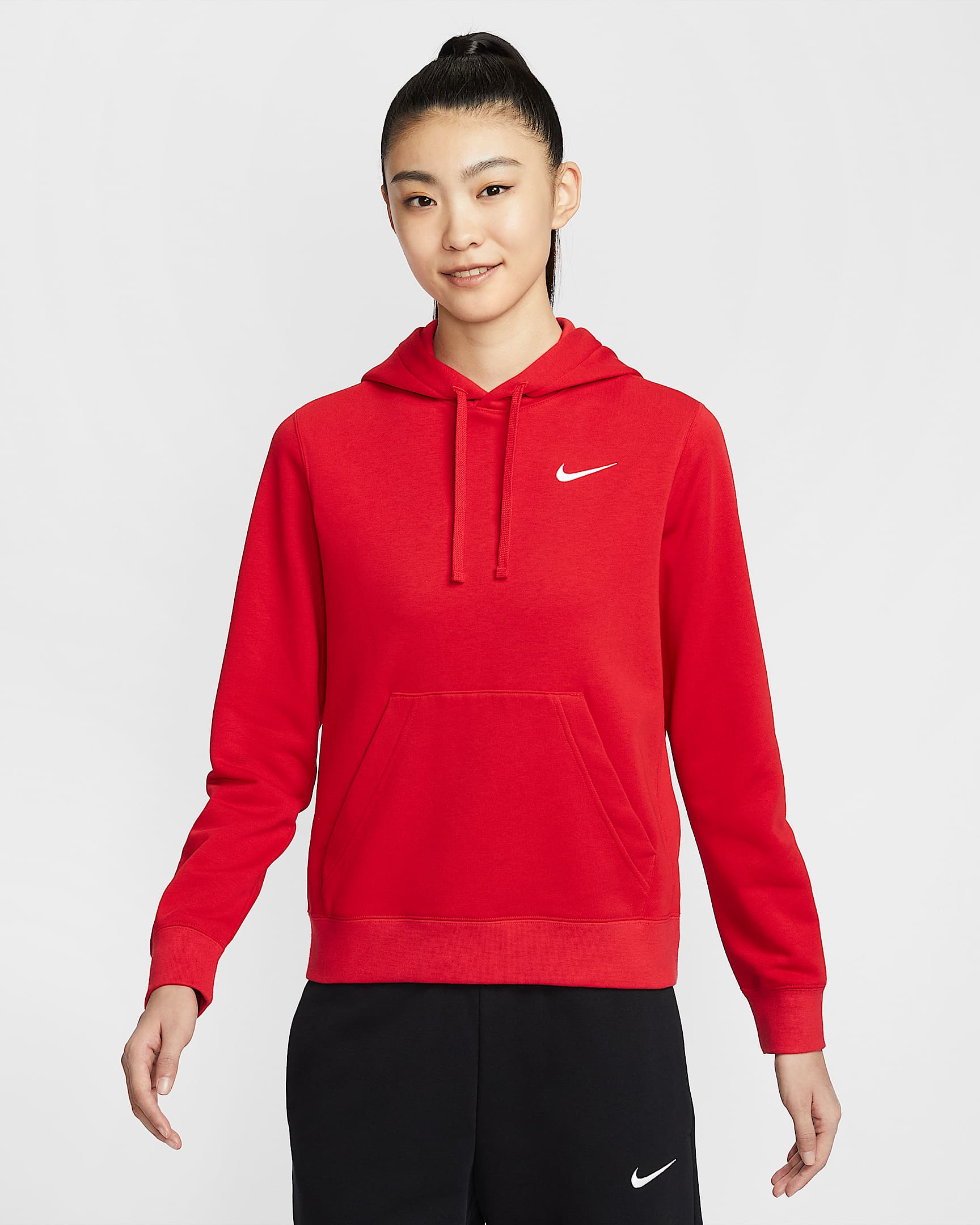Nike Team Club 女子套头连帽衫 - 大学红