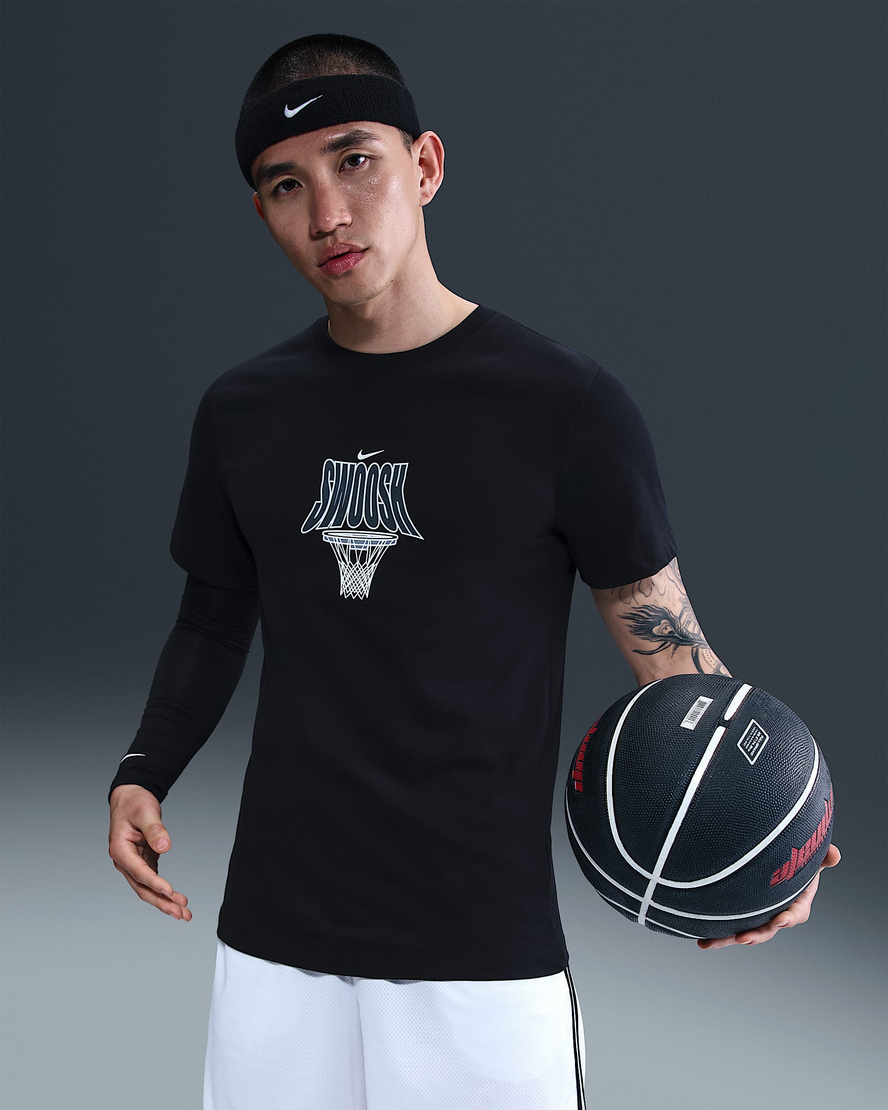 Nike Dri-FIT 男子速干篮球T恤 - 黑