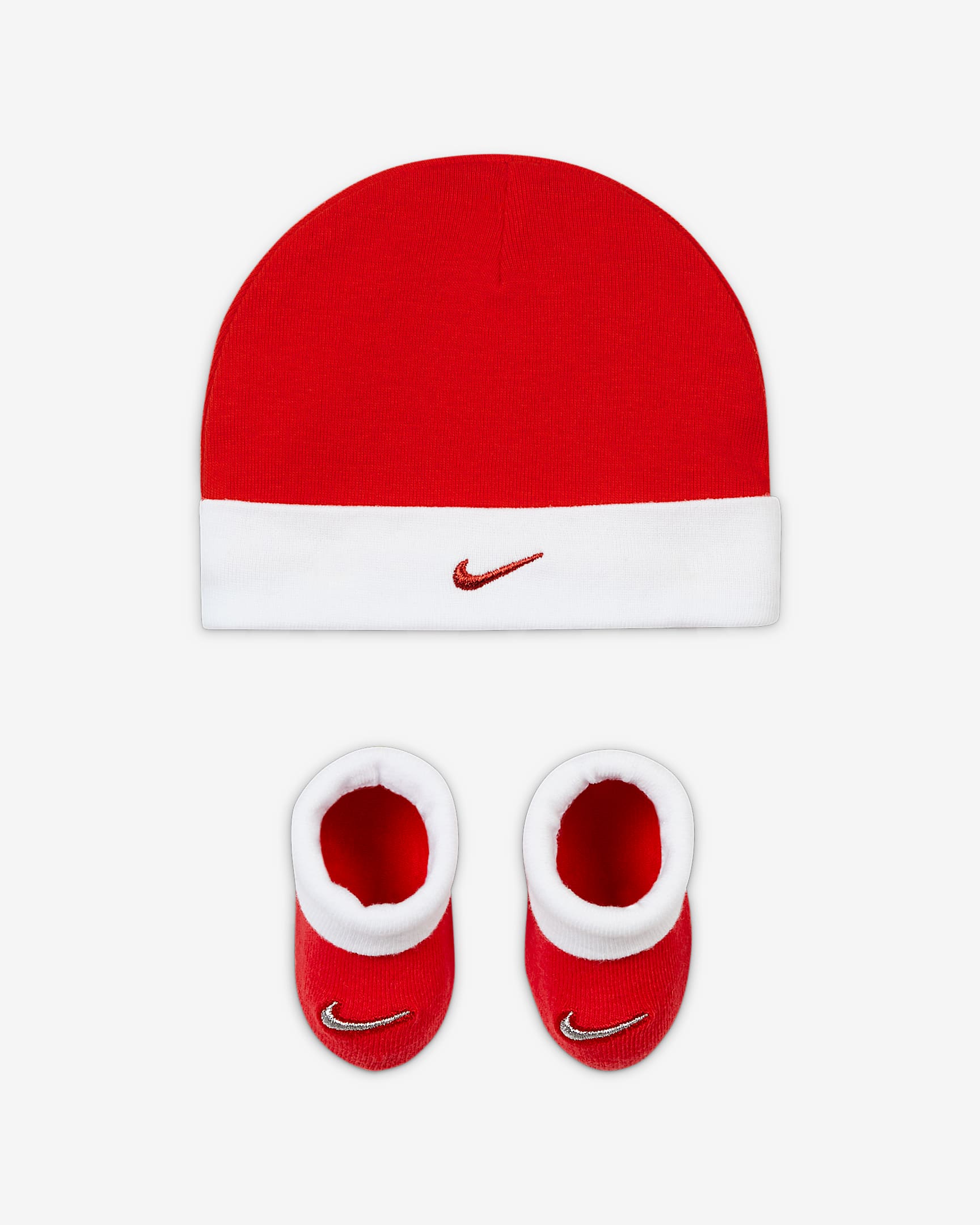Nike 婴童针织帽和学步袜套装 - 大学红