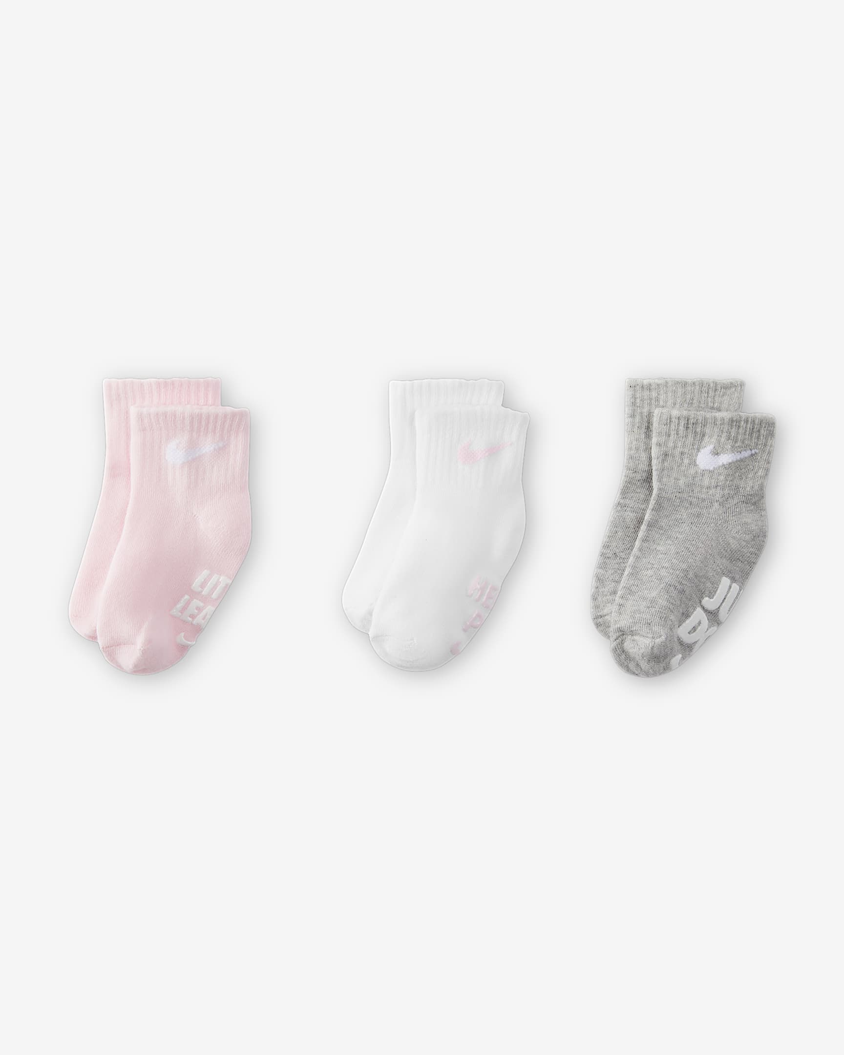 Nike Verbiage 婴童运动短袜 (3 双) - 泡沫粉