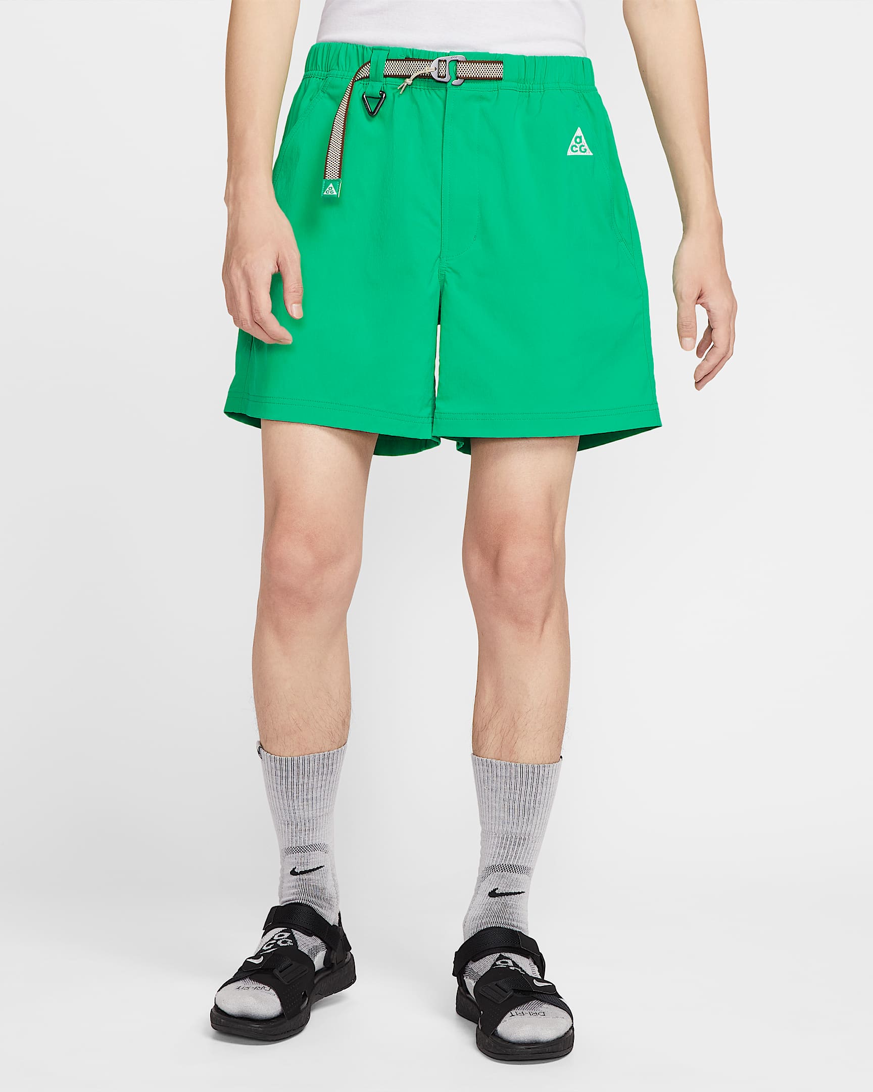 Nike ACG 男子徒步短裤 - 体育场绿/苔木棕色/浅卡其/山峰白