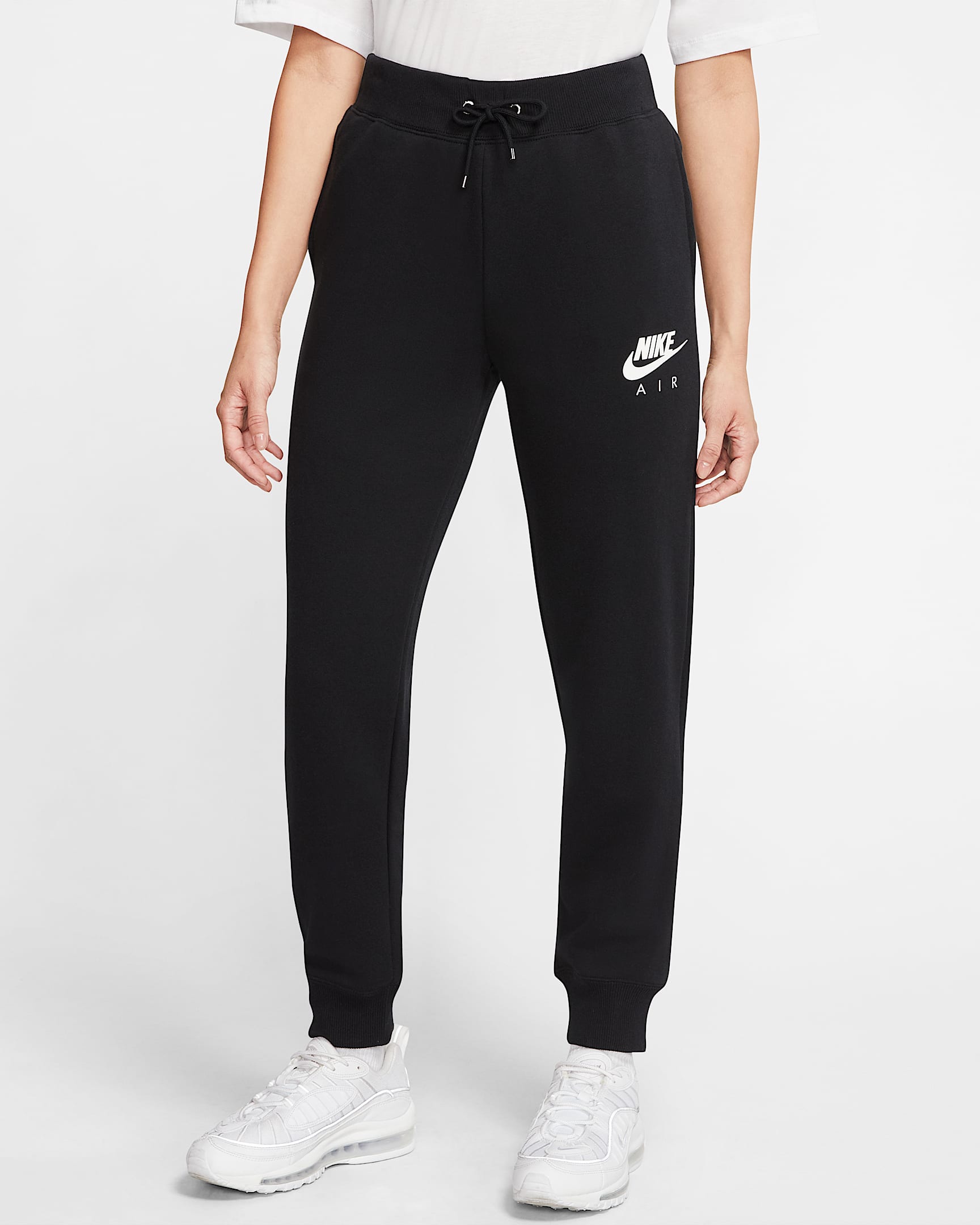 Nike Air 女子针织长裤 - 黑/冰银